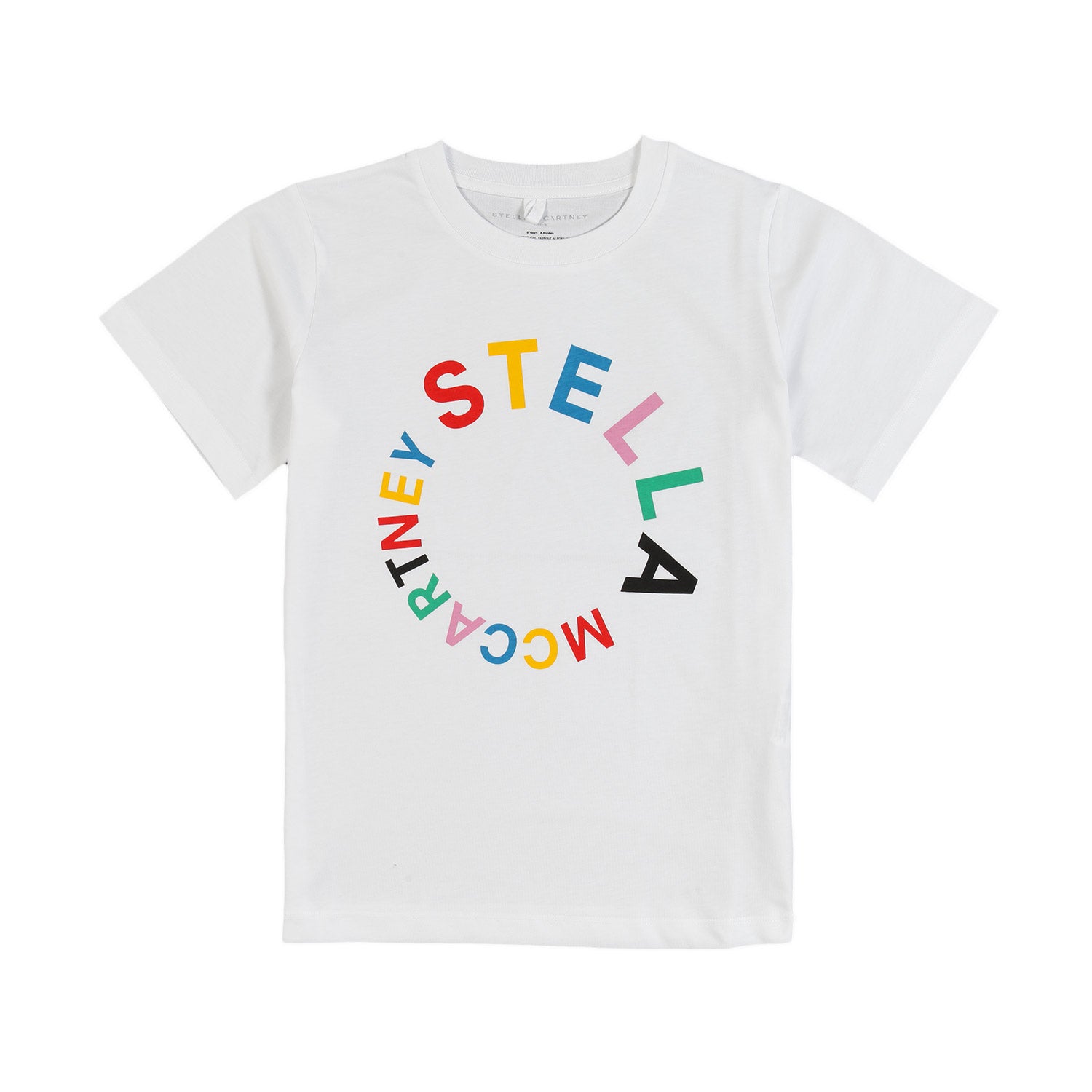 T-shirt unisex bianca con logo Stella multicolor - annameglio.com abbigliamento moda