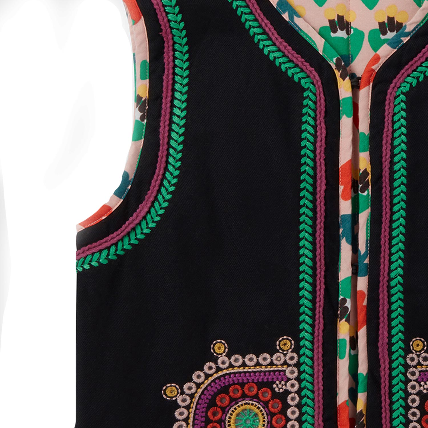 Gilet Stella nero con ricami multicolor Bambina - annameglio.com abbigliamento moda