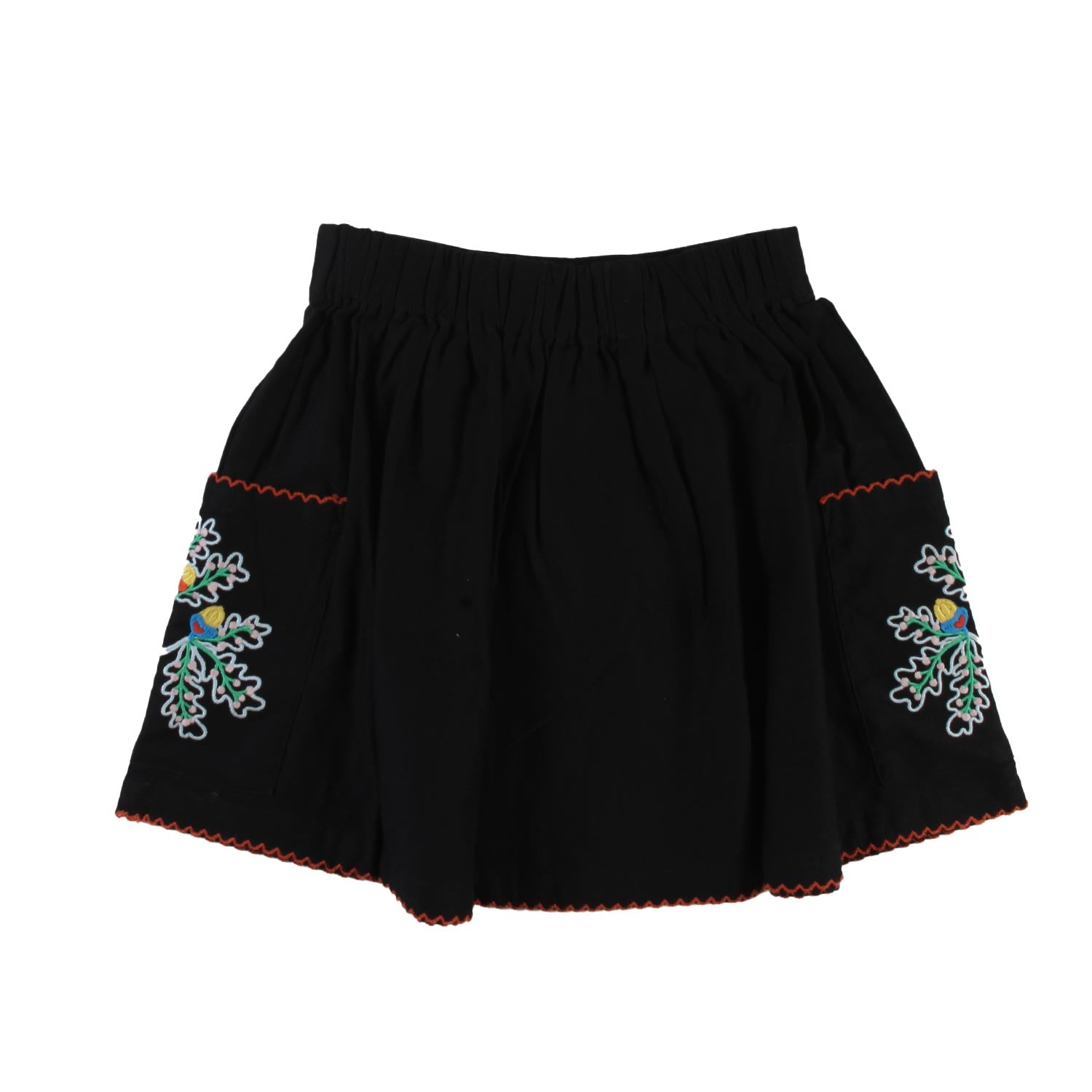 Gonna Stella nera con ricami multicolor Bambina - annameglio.com abbigliamento moda