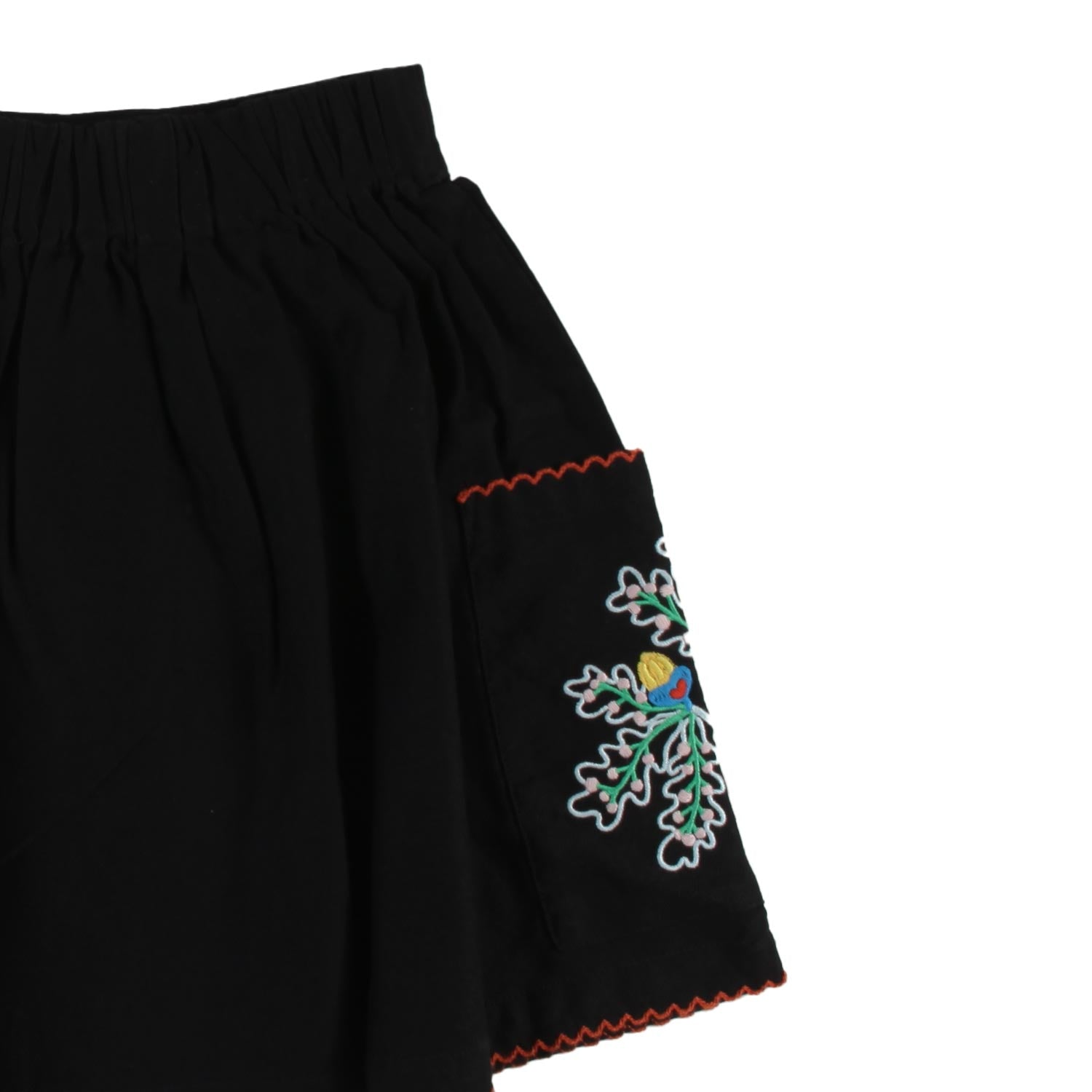 Gonna Stella nera con ricami multicolor Bambina - annameglio.com abbigliamento moda