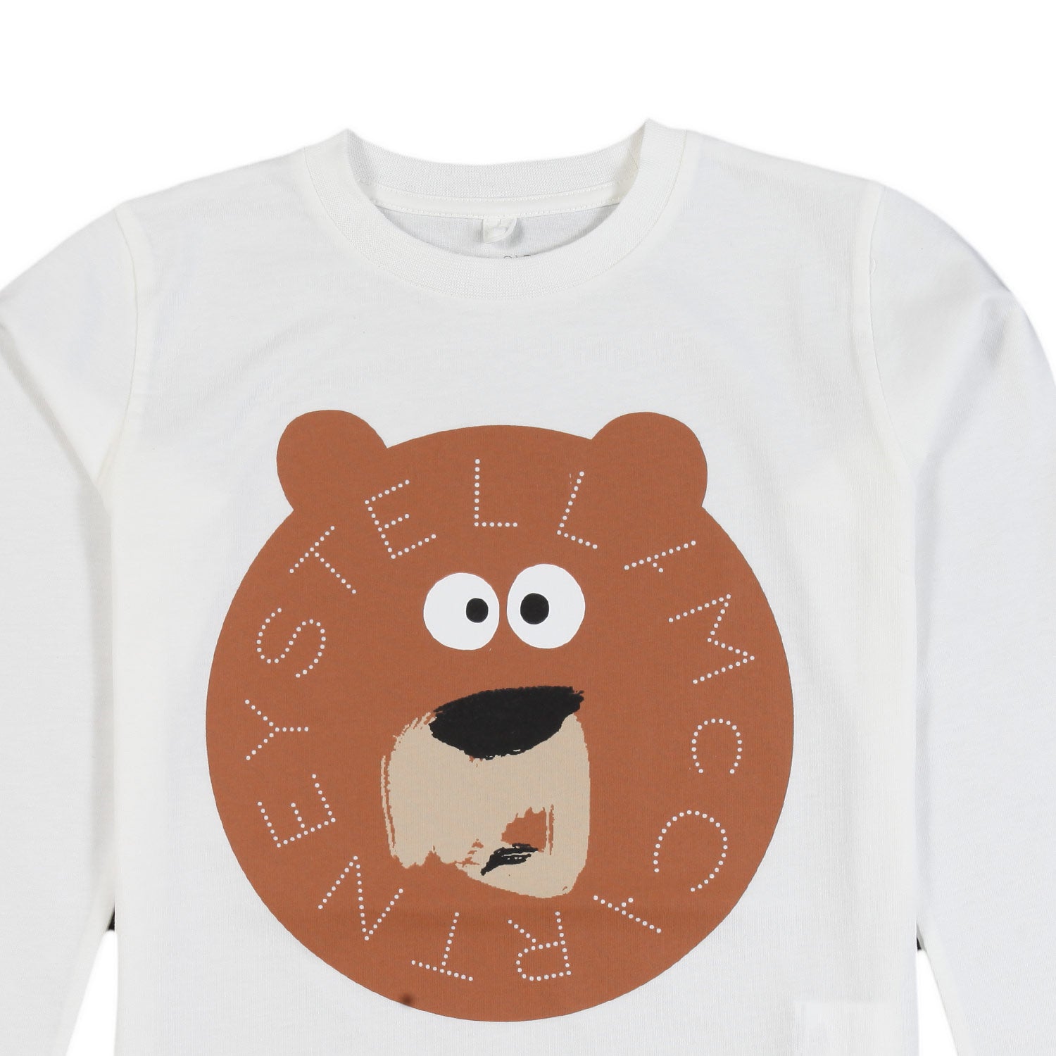 T-shirt lunga unisex bianca con orso marrone - annameglio.com abbigliamento moda