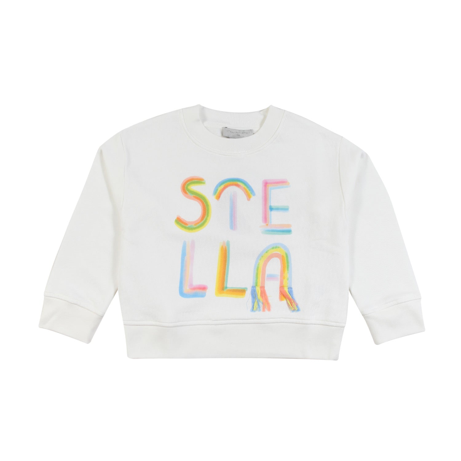 Felpa panna con logo arcobaleno Bambina - annameglio.com abbigliamento moda