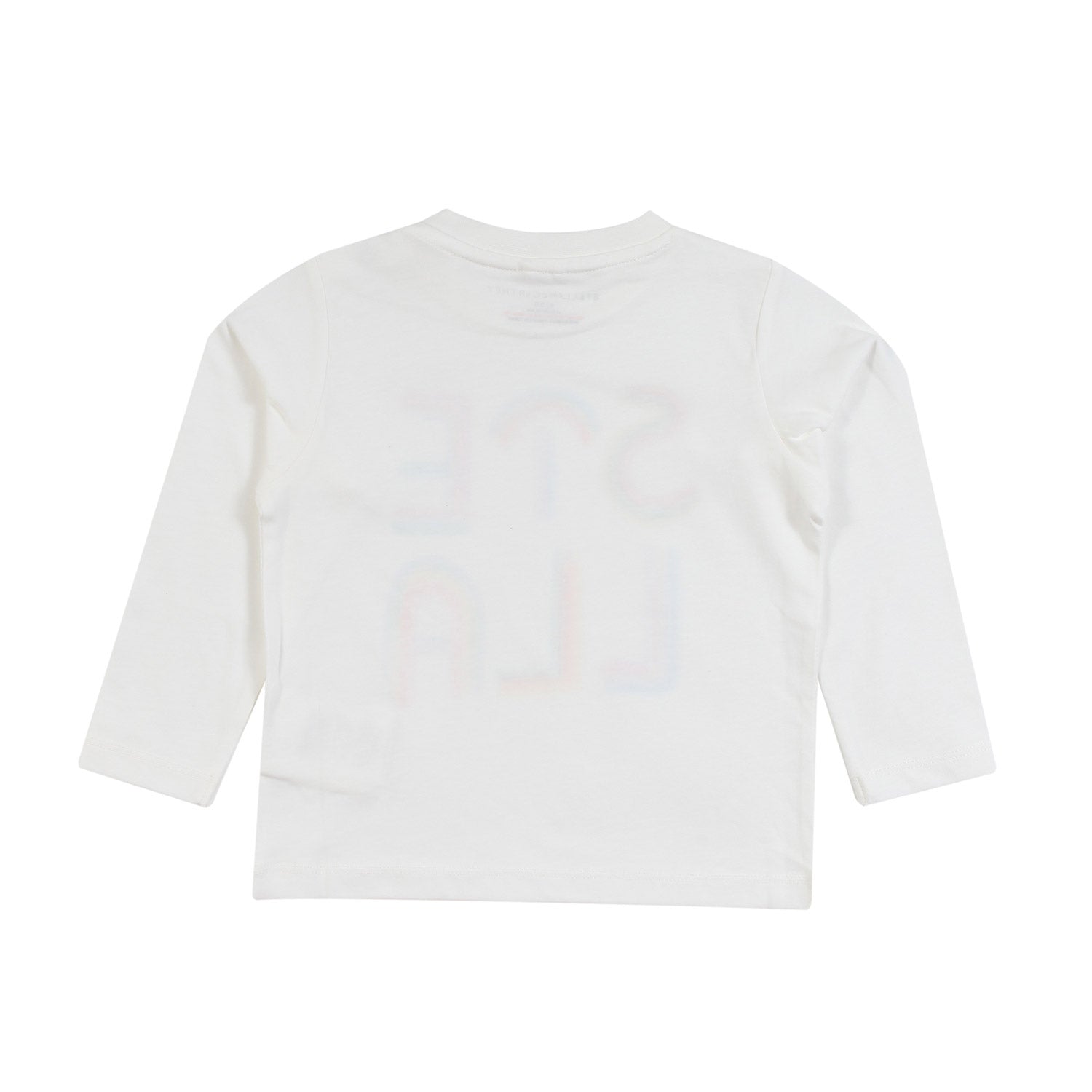 T-shirt lunga panna con logo arcobaleno Bimba - annameglio.com abbigliamento moda