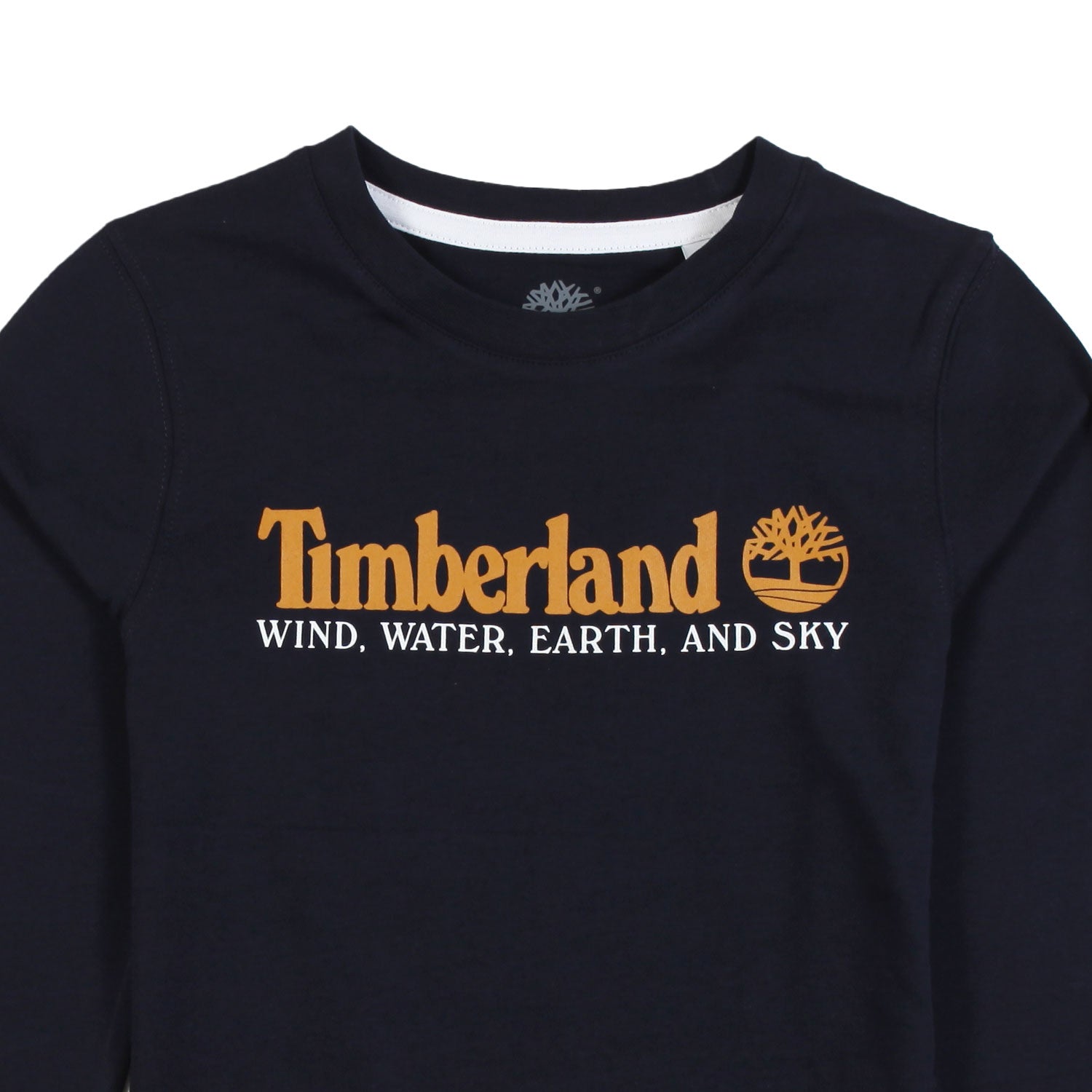 T-shirt lunga blu con logo Timberland senape - annameglio.com abbigliamento moda
