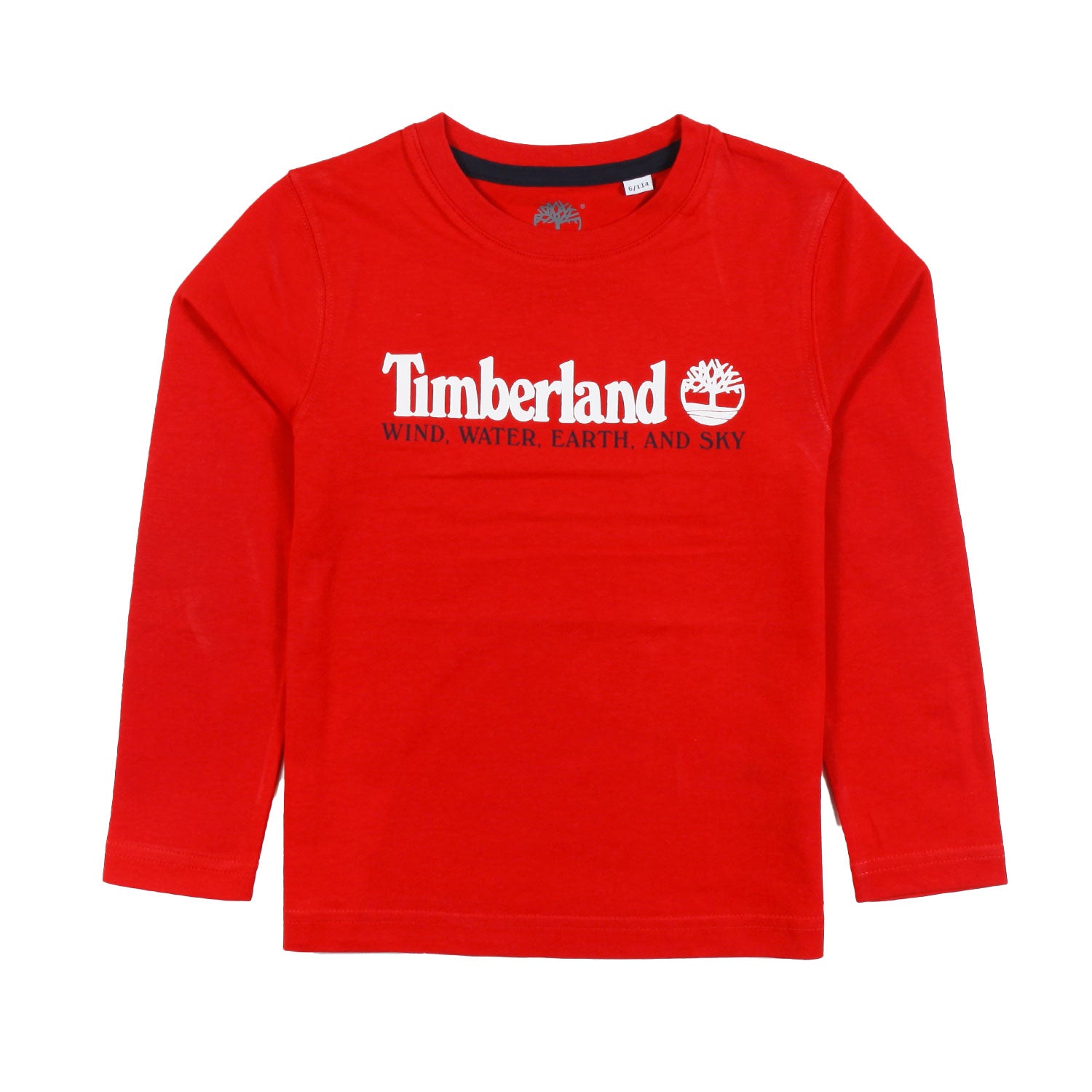 T-shirt lunga rossa con logo Timberland bianco - annameglio.com abbigliamento moda