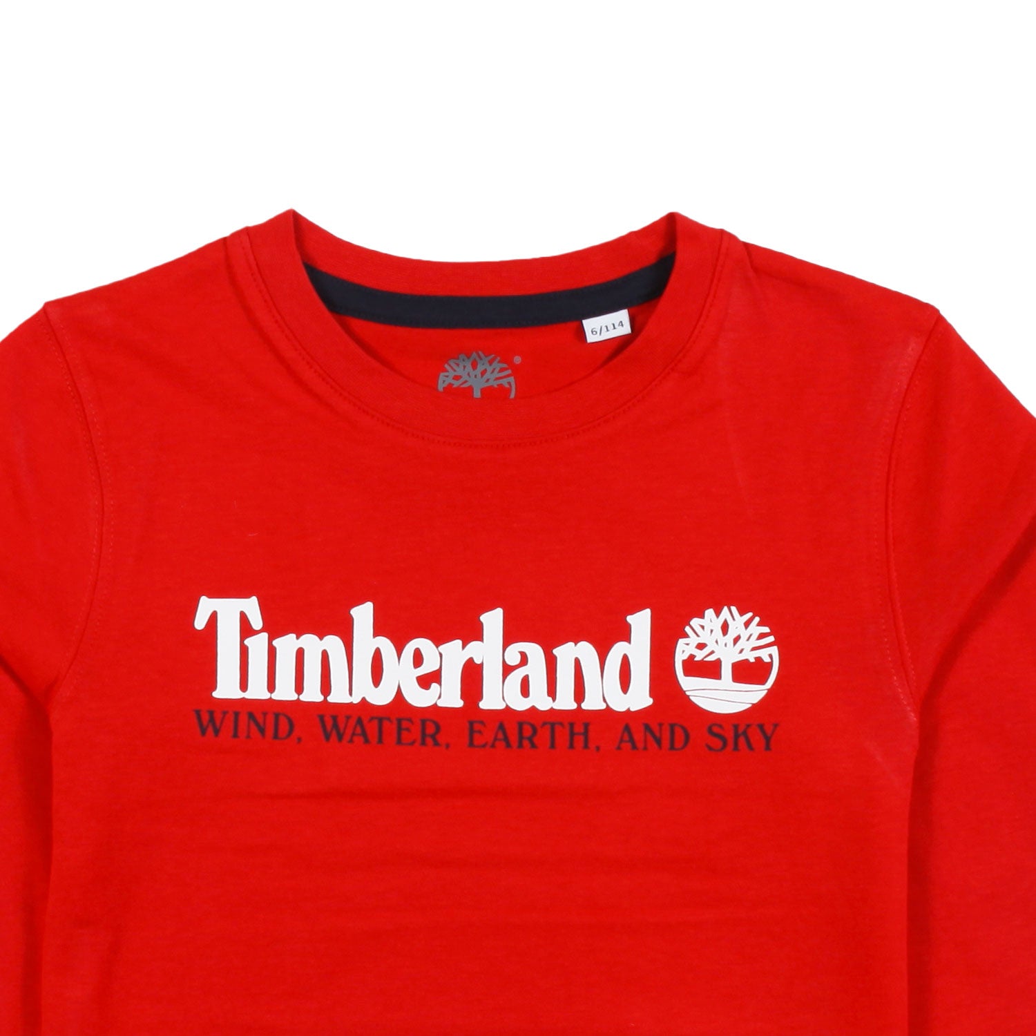 T-shirt lunga rossa con logo Timberland bianco - annameglio.com abbigliamento moda