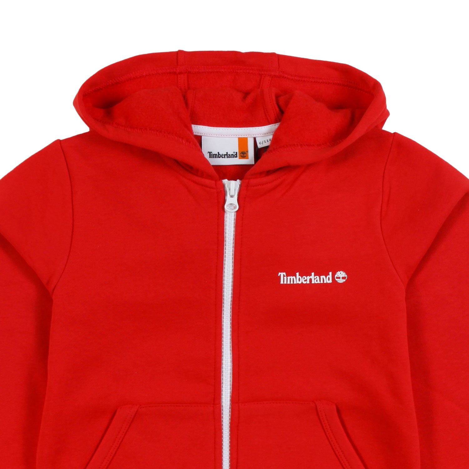 Felpa hoodie rossa con loghi Timberland bianchi - annameglio.com abbigliamento moda