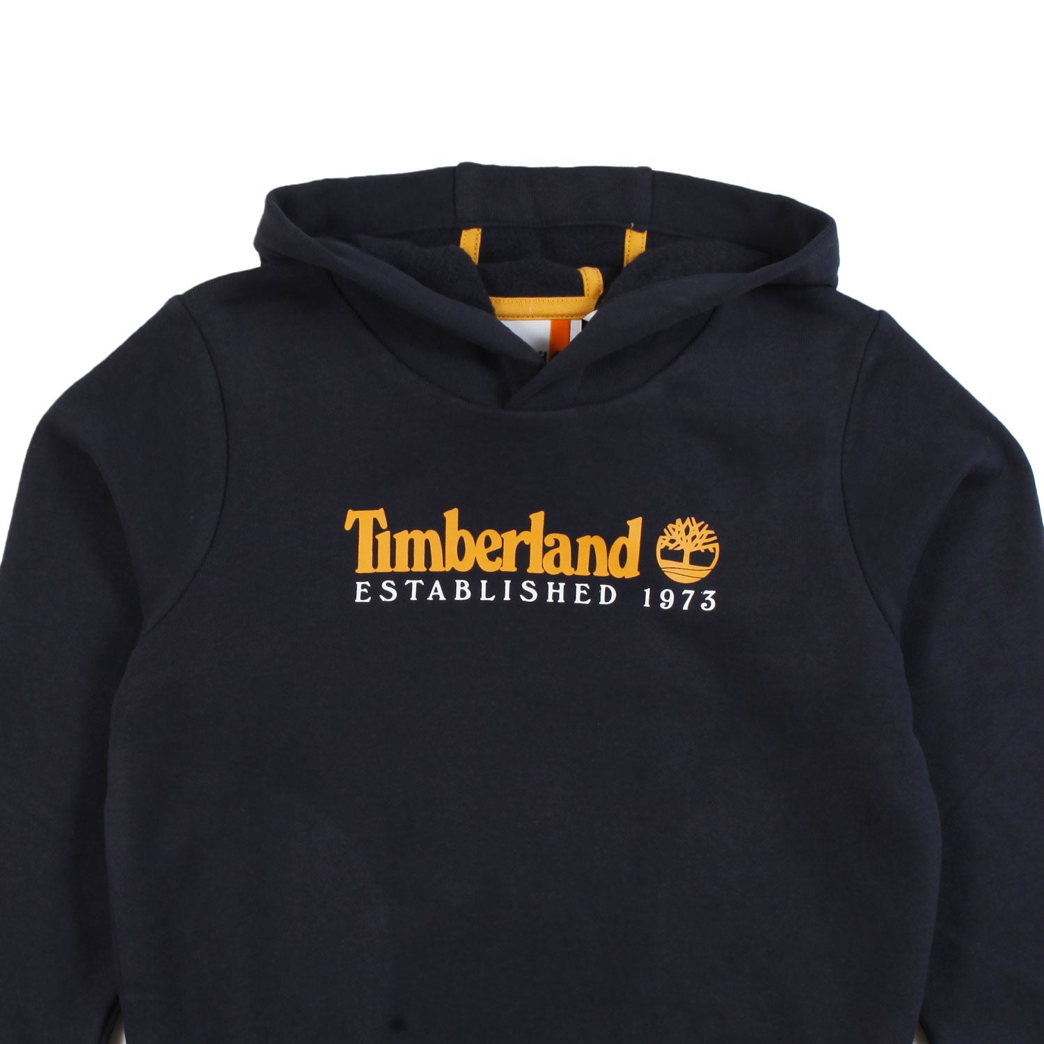 Felpa hoodie blu navy con logo Timberland senape - annameglio.com abbigliamento moda
