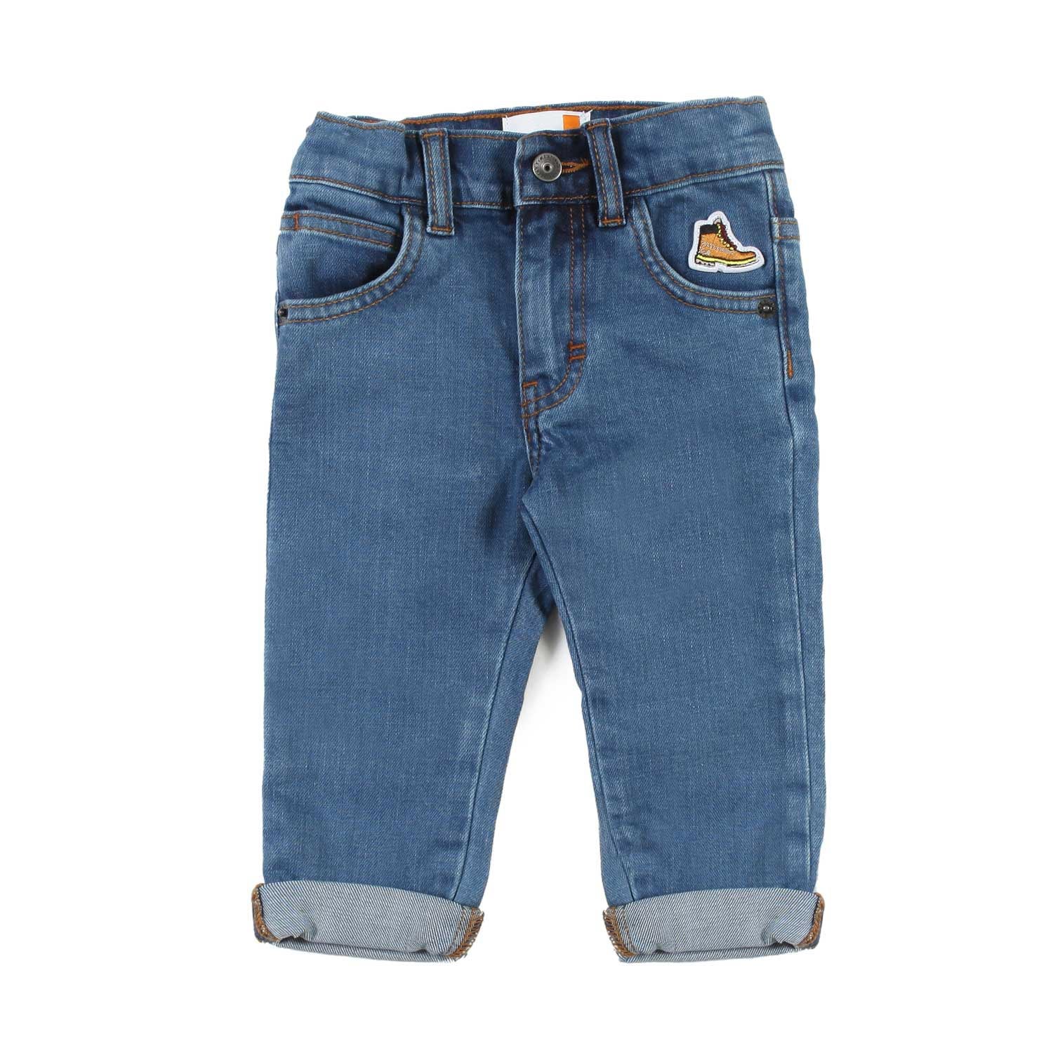 Jeans Timberland blu medio bimbo con patch - annameglio.com abbigliamento moda