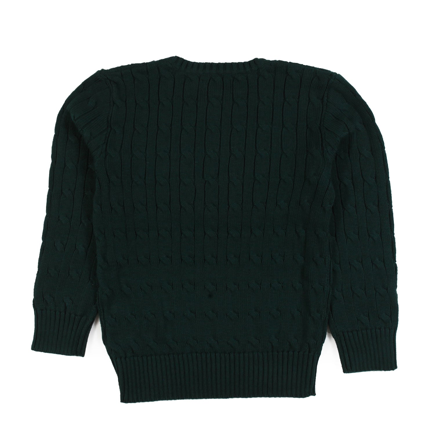 Pullover RL verde scuro a trecce con Pony bordeaux - annameglio.com abbigliamento moda