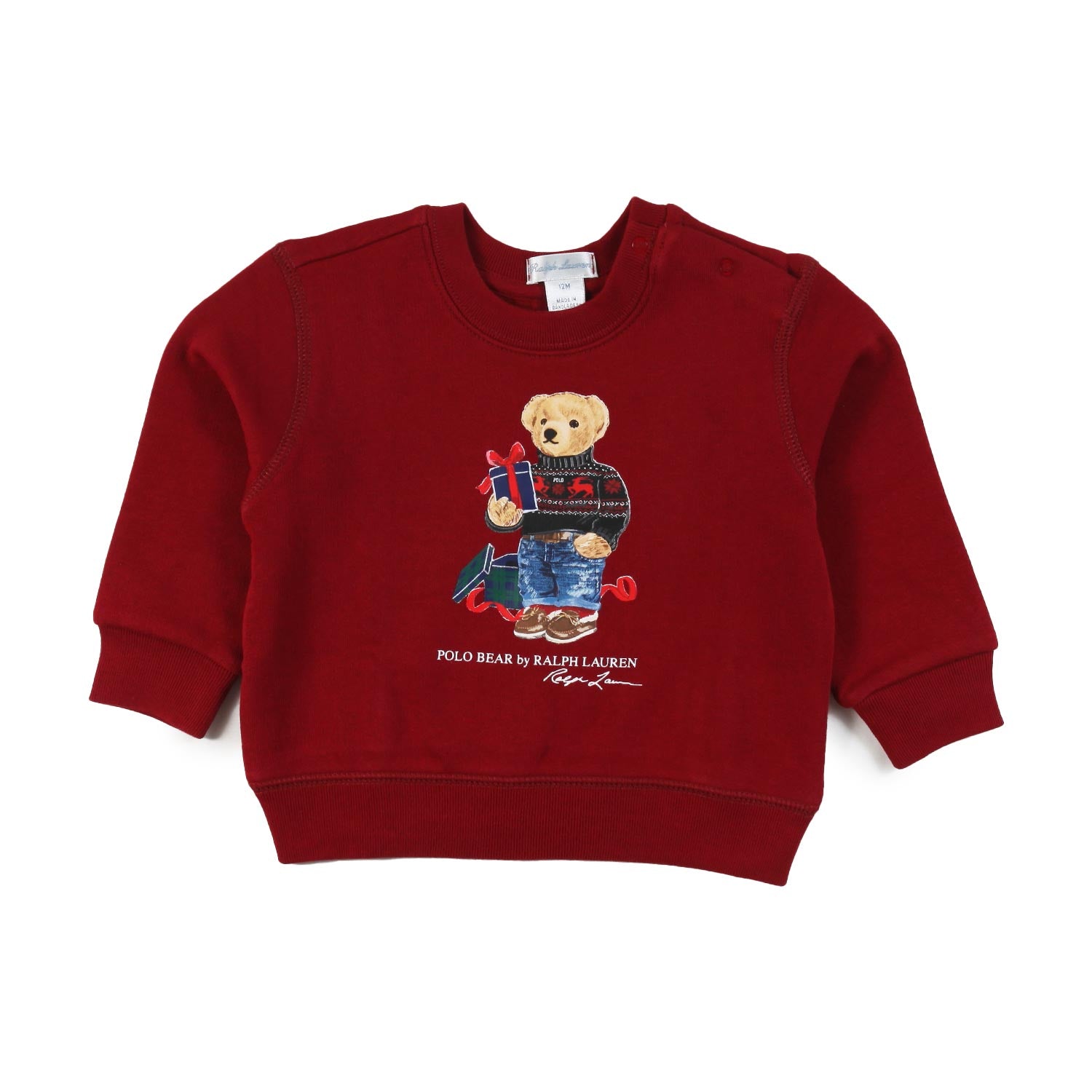 Felpa Polo Bear Gift unisex rosso granata - annameglio.com abbigliamento moda