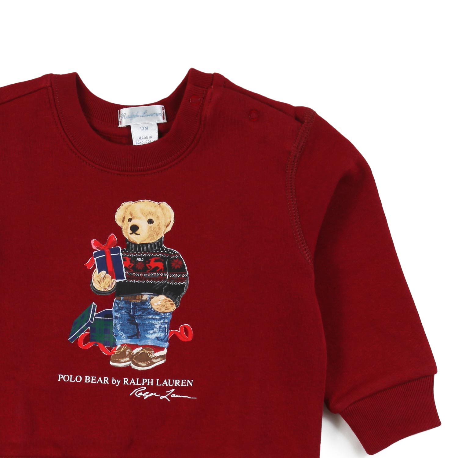 Felpa Polo Bear Gift unisex rosso granata - annameglio.com abbigliamento moda
