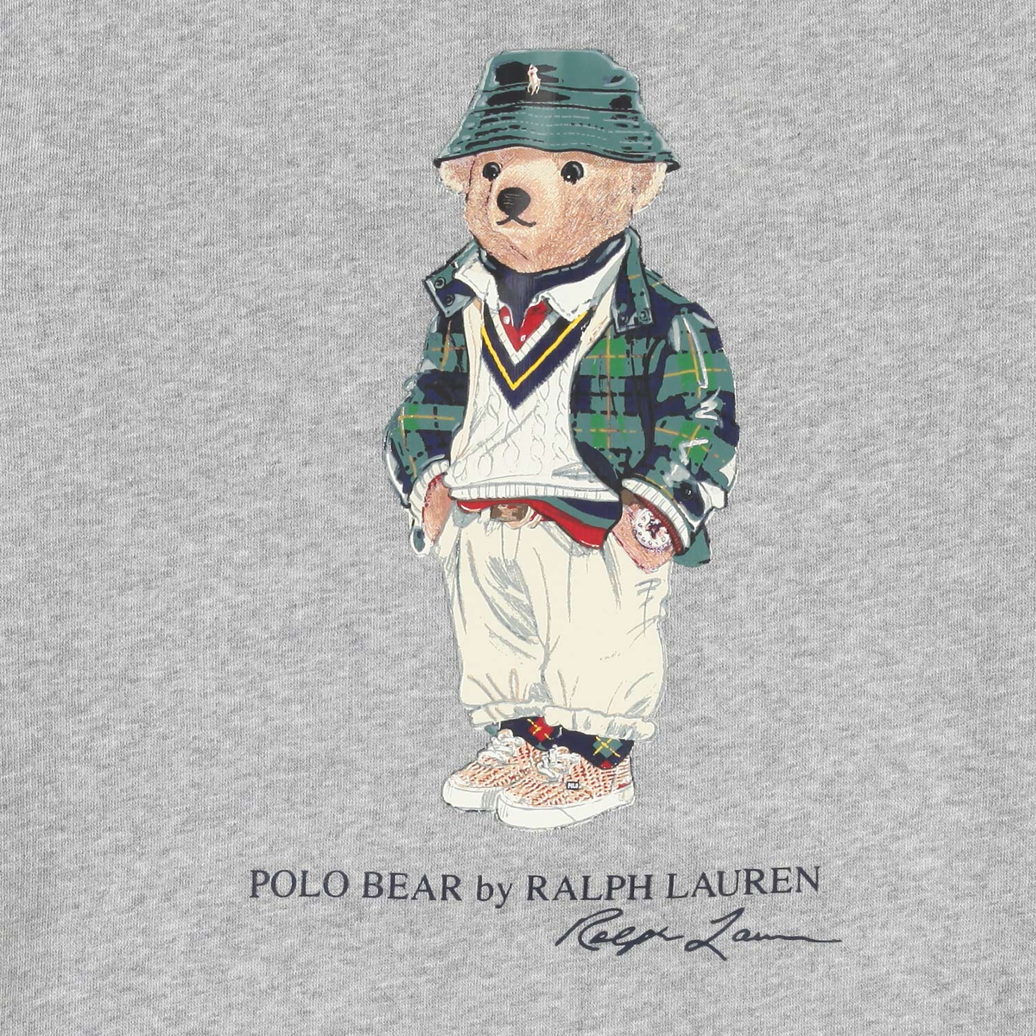 Felpa RL grigia con Polo Bear stampato - annameglio.com abbigliamento moda