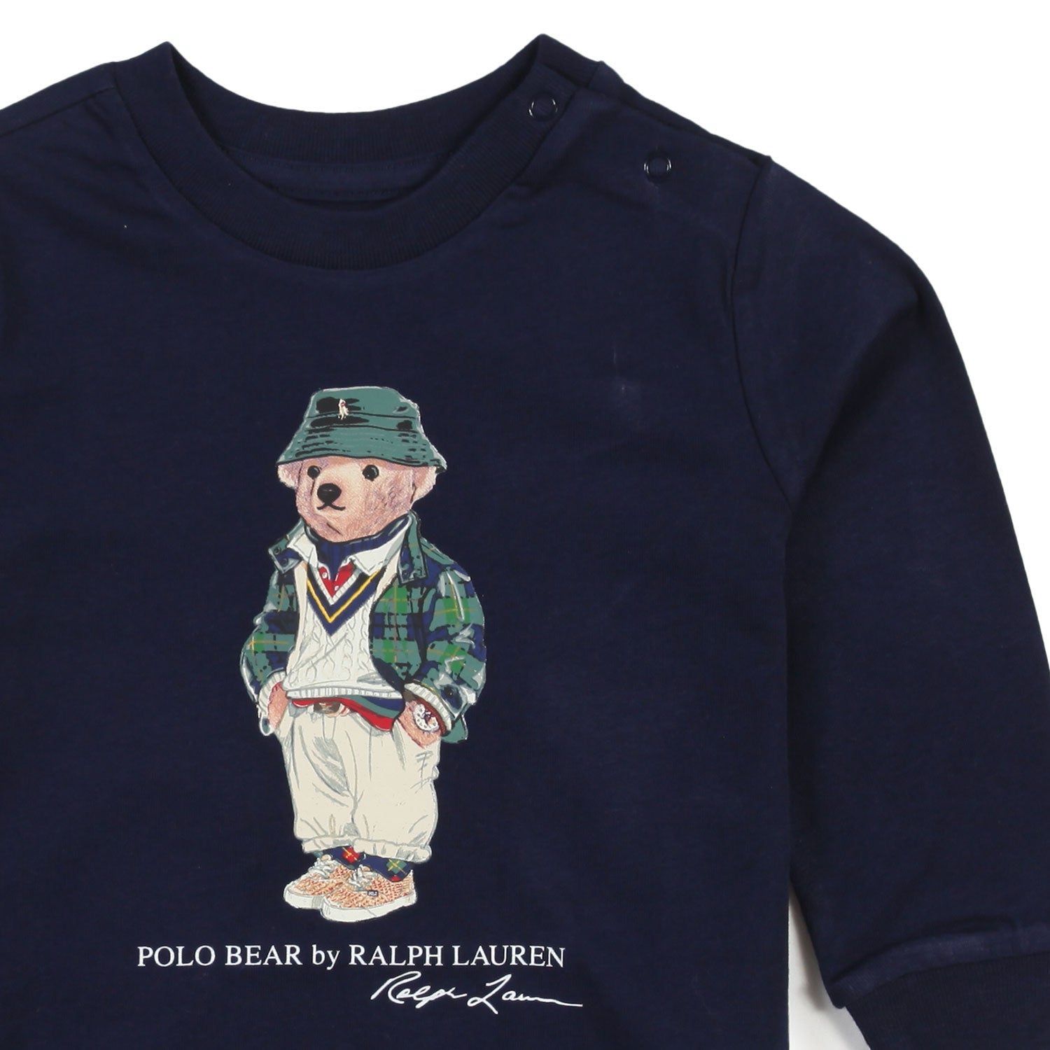 T-shirt lunga blu con Polo Bear stampato - annameglio.com abbigliamento moda