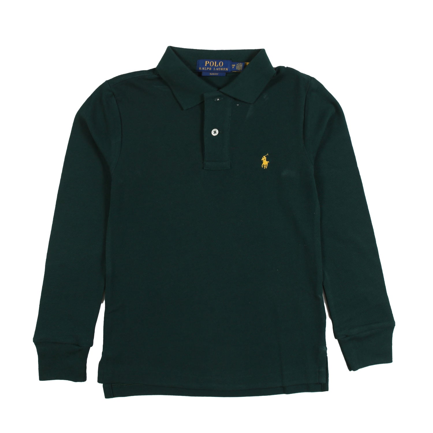 Polo lunga RL verde scuro con Pony giallo - annameglio.com abbigliamento moda