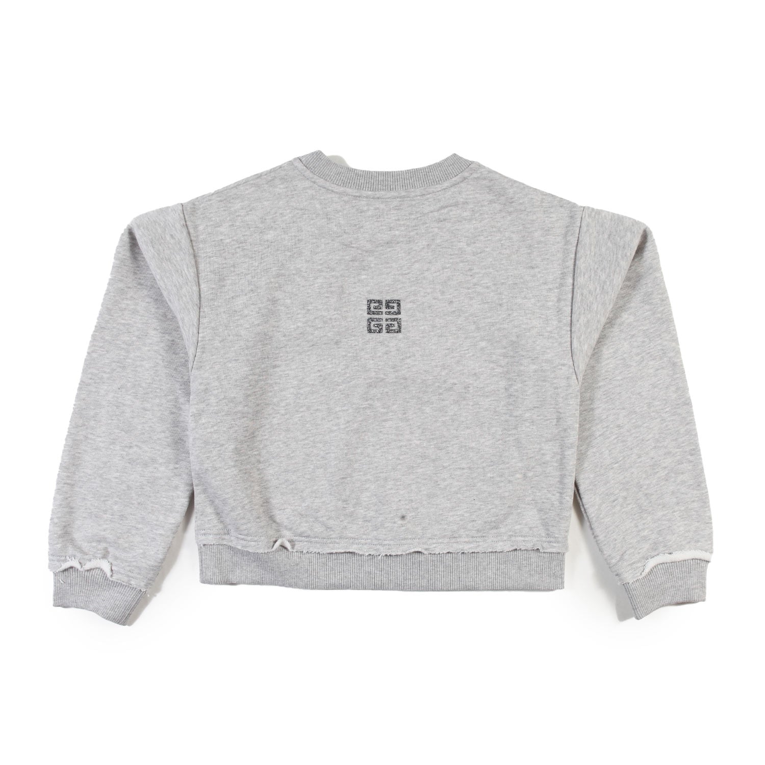 Felpa cropped Givenchy grigia con loghi argento - annameglio.com abbigliamento moda