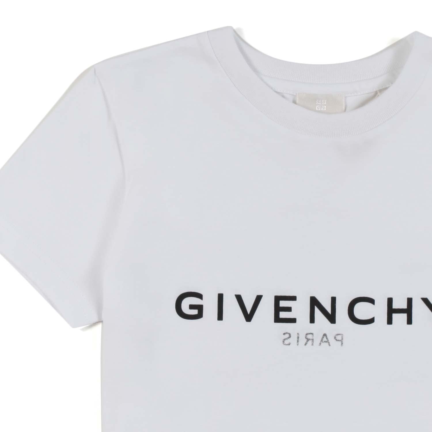 T-shirt unisex bianca con loghi Givenchy neri - annameglio.com abbigliamento moda