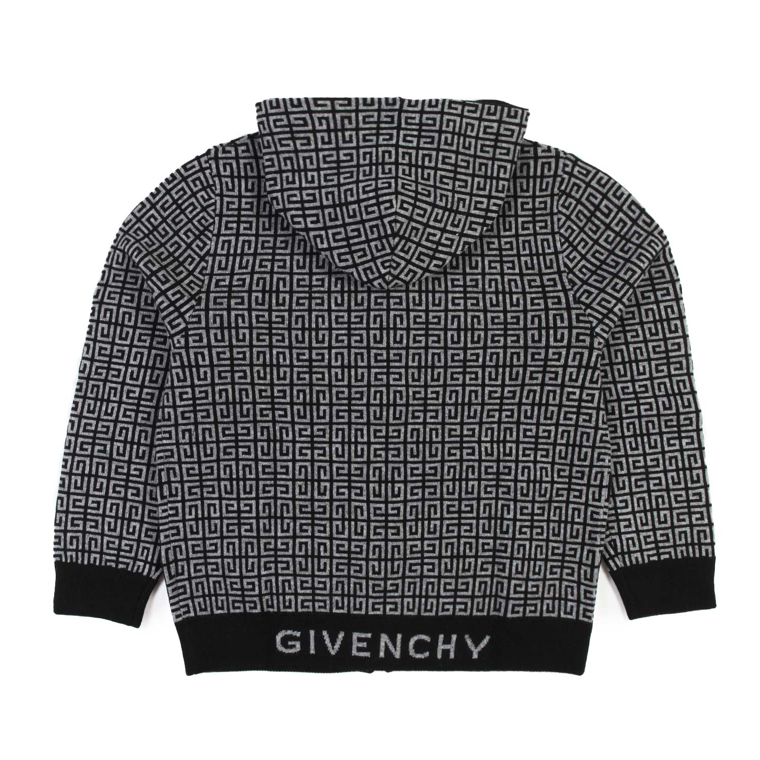 Cardigan Givenchy 4G grigio e nero con cappuccio - annameglio.com abbigliamento moda