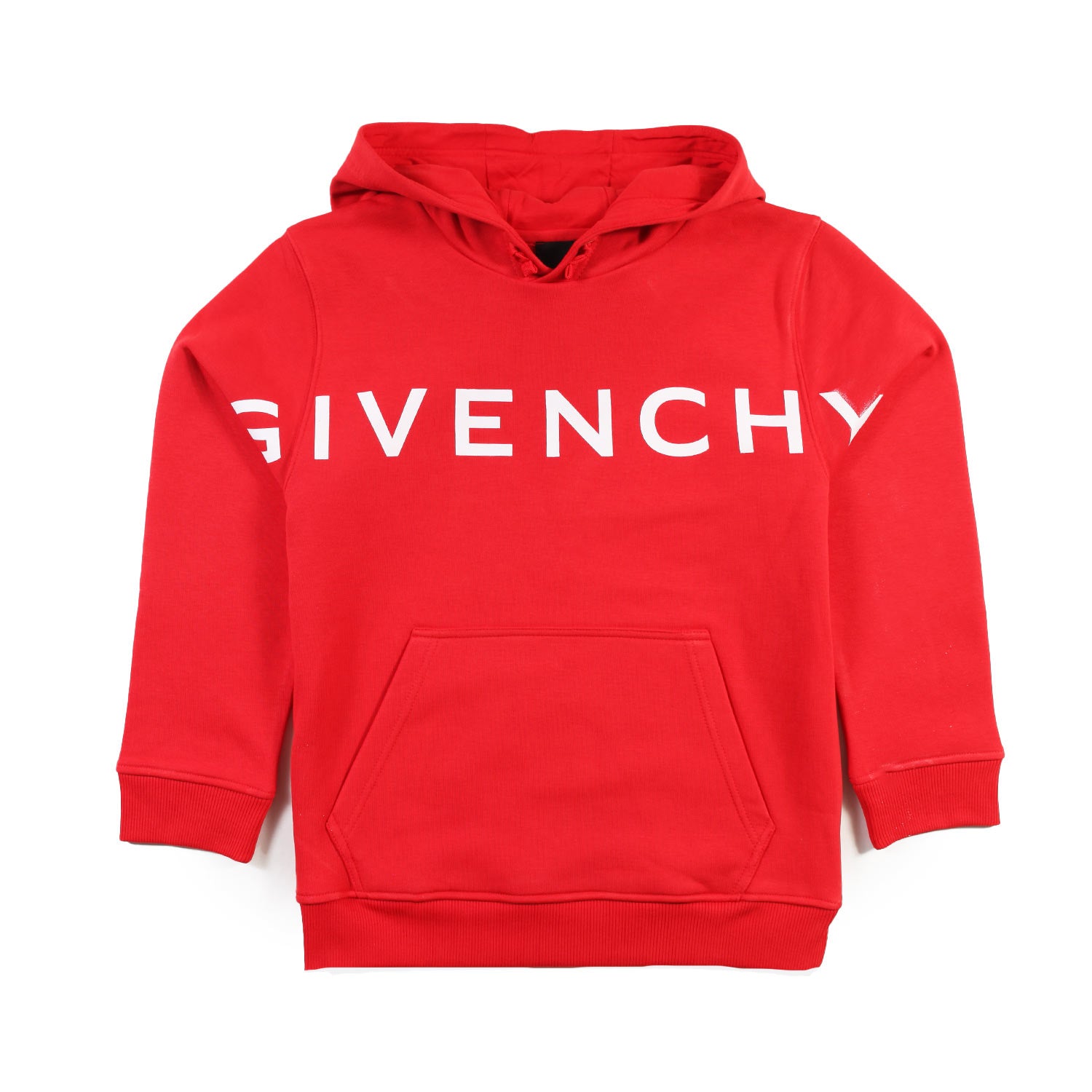 Felpa Givenchy rossa con cappuccio e maxi loghi - annameglio.com abbigliamento moda