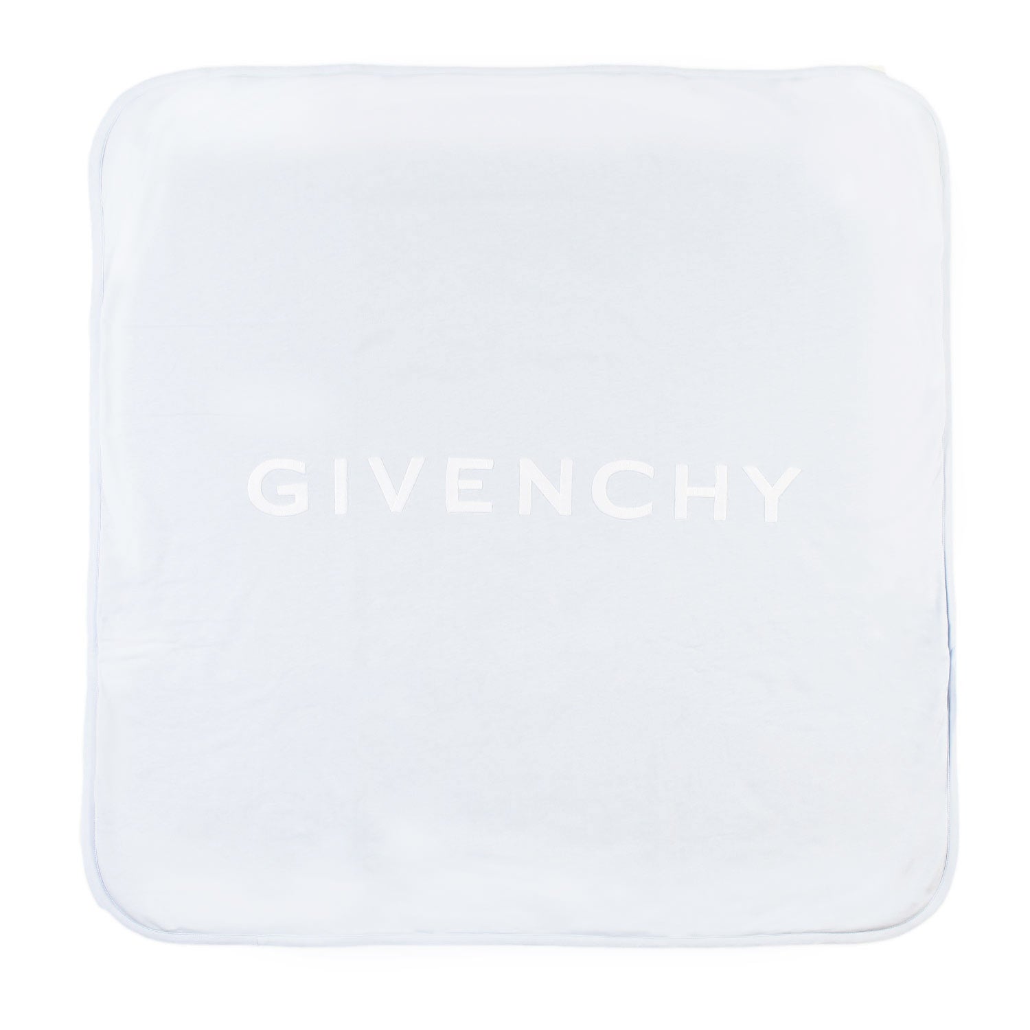 Coperta Givenchy celeste con logo bianco neonato - annameglio.com abbigliamento moda