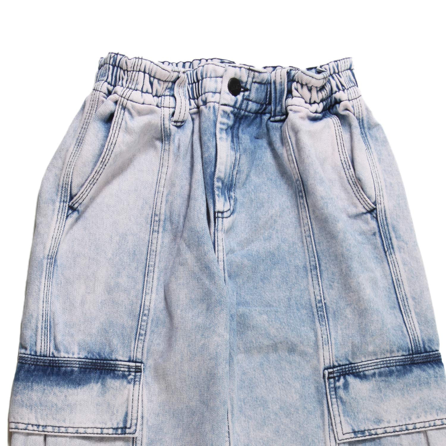 Jeans cargo DKNY blu chiaro sfumato rosa - annameglio.com abbigliamento moda