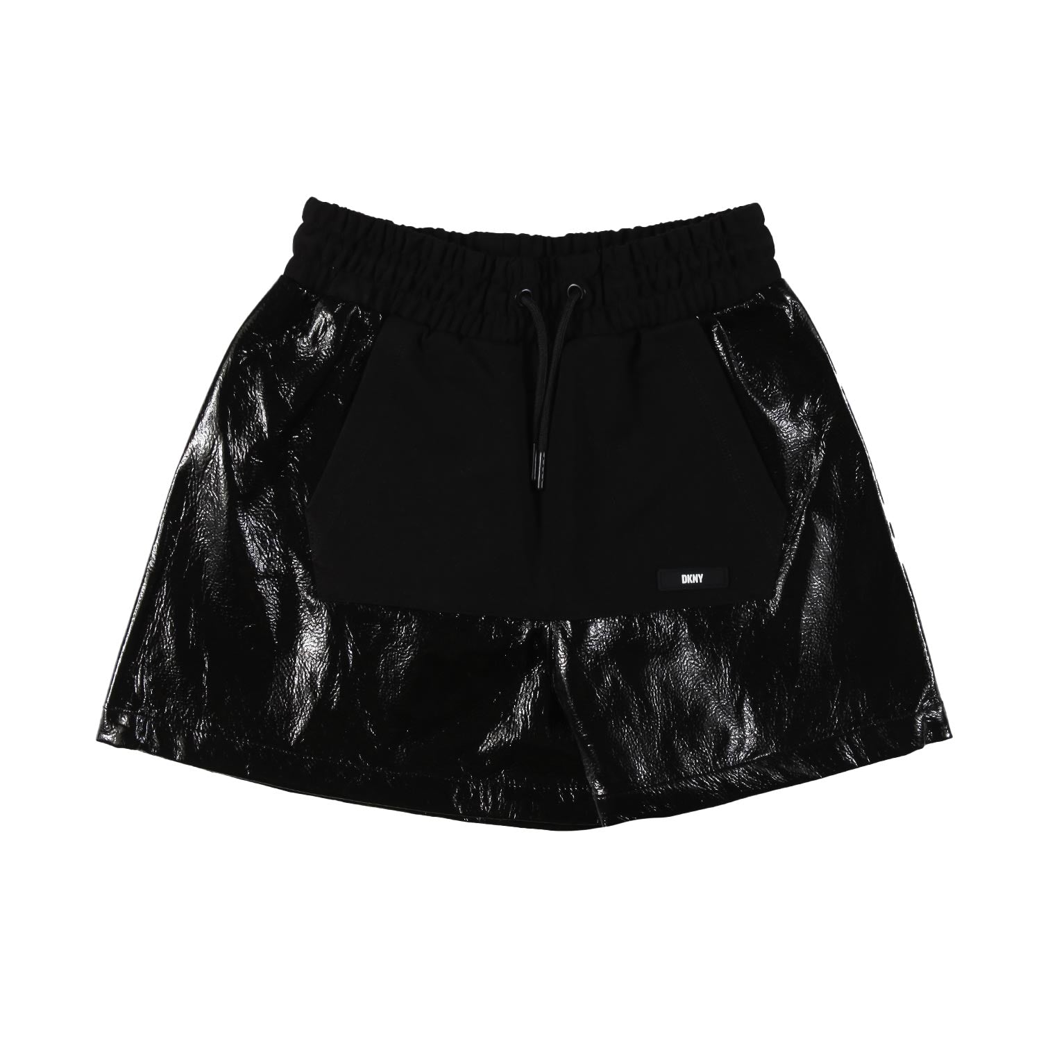 Shorts DKNY nero lucido effetto verniciato - annameglio.com abbigliamento moda
