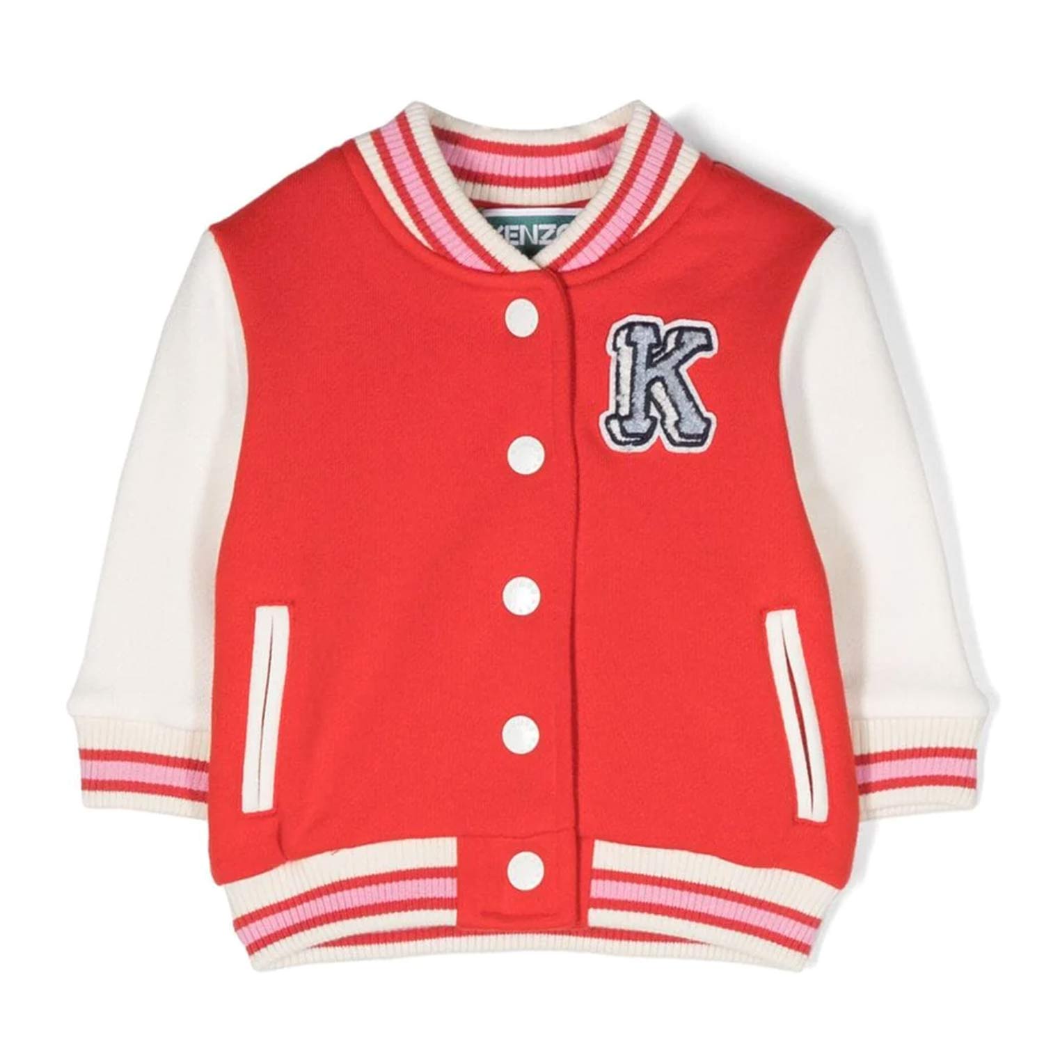 Felpa varsity Kenzo rossa e bianca Bimba - annameglio.com abbigliamento moda