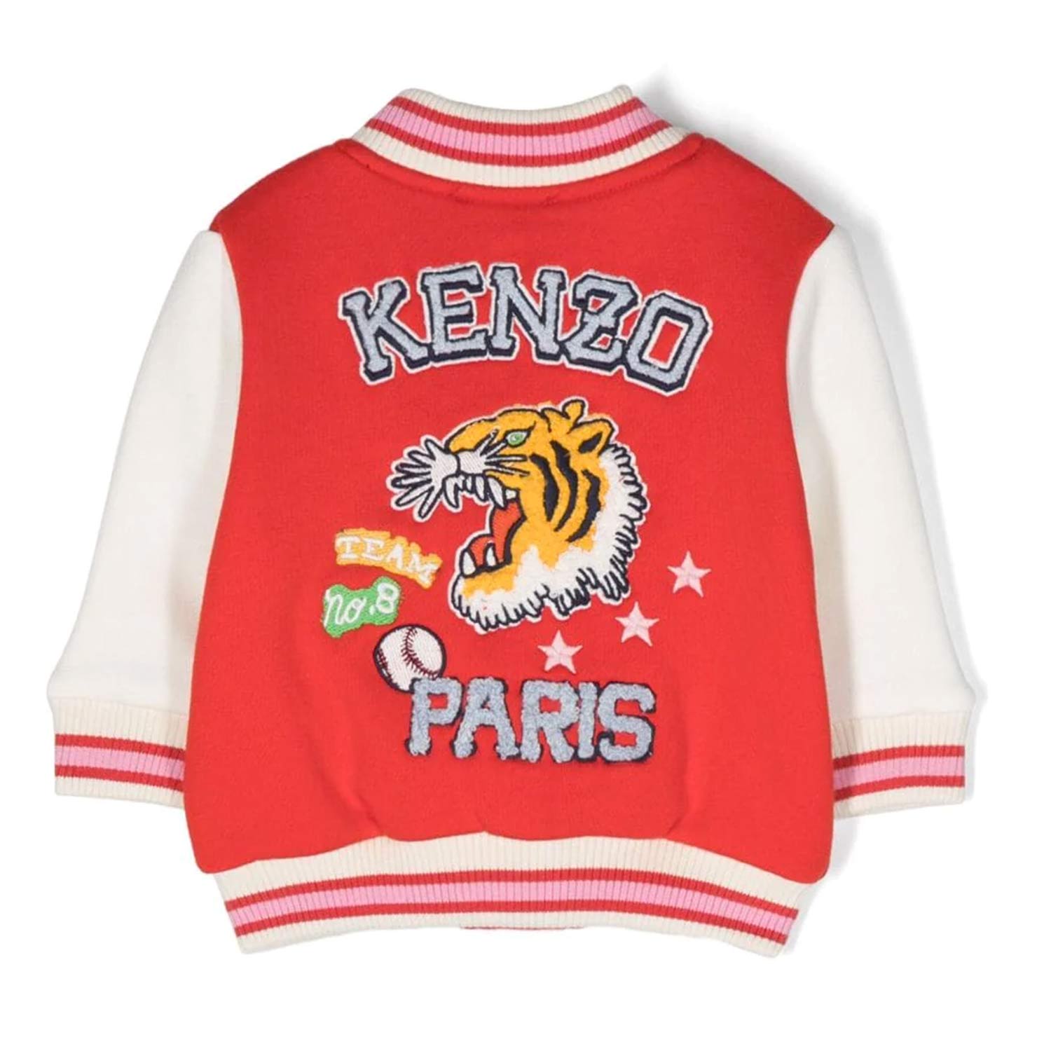 Felpa varsity Kenzo rossa e bianca Bimba - annameglio.com abbigliamento moda
