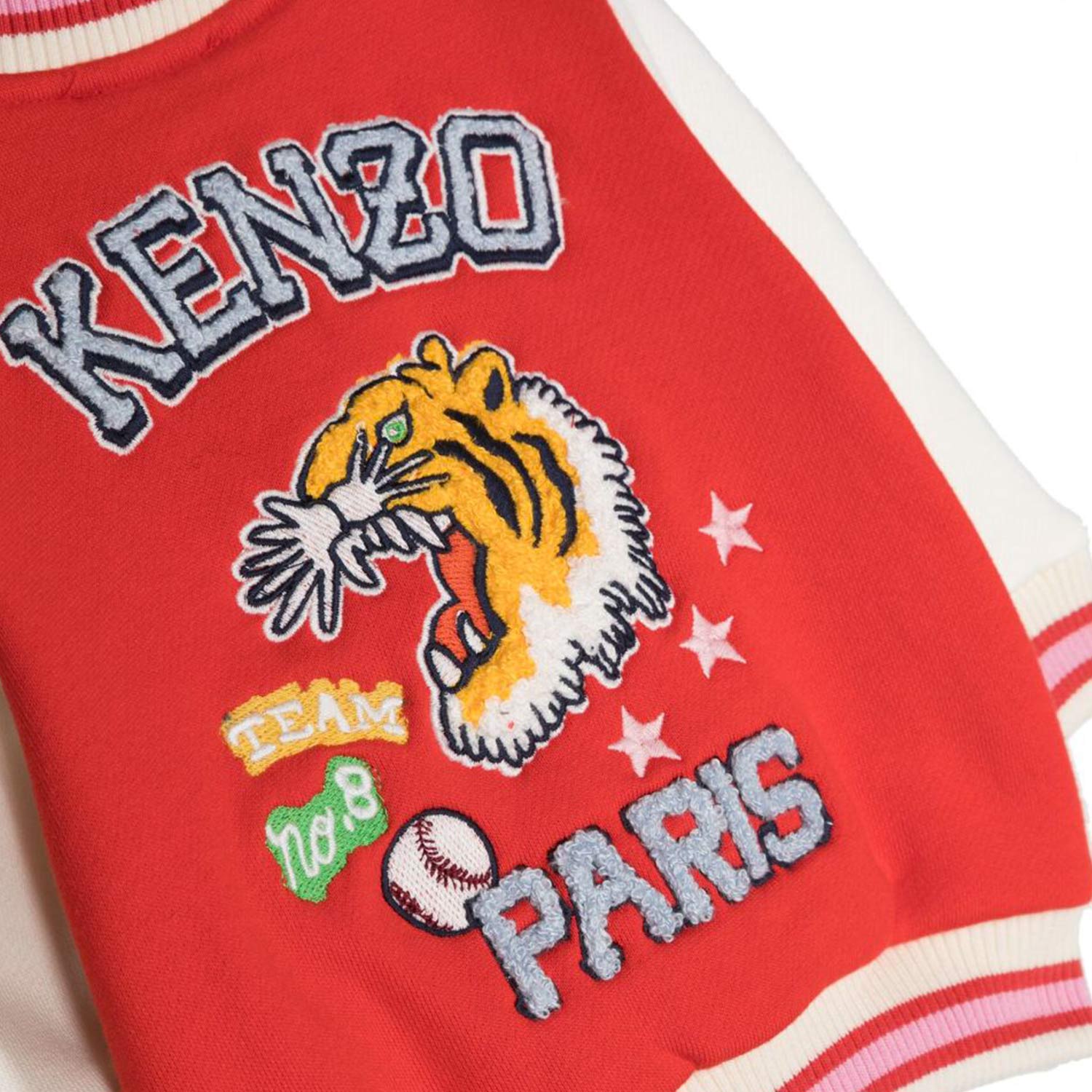 Felpa varsity Kenzo rossa e bianca Bimba - annameglio.com abbigliamento moda