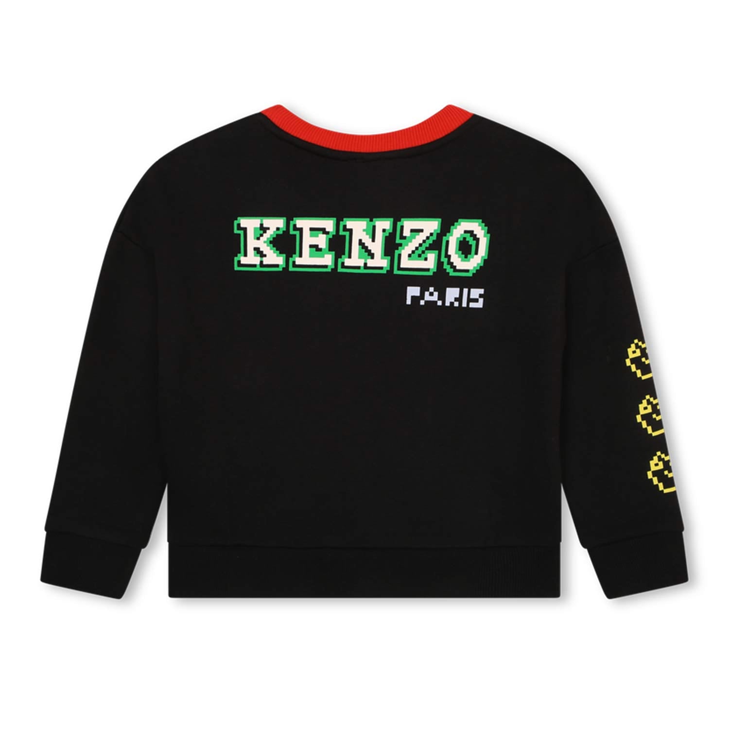 Felpa Kenzo nera con stampe Jungle Game multicolor - annameglio.com abbigliamento moda