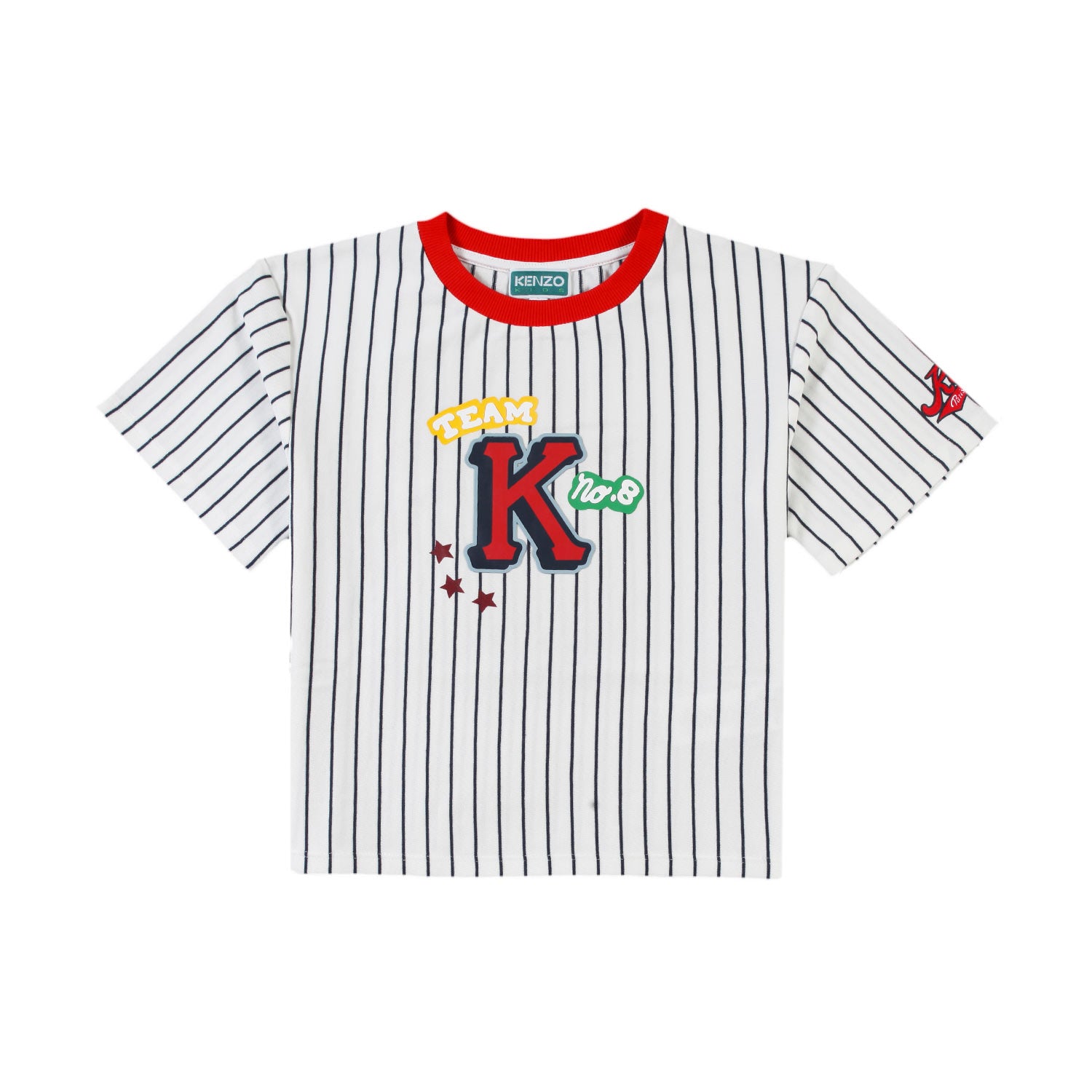 T-shirt unisex Kenzo bianca a righe blu - annameglio.com abbigliamento moda