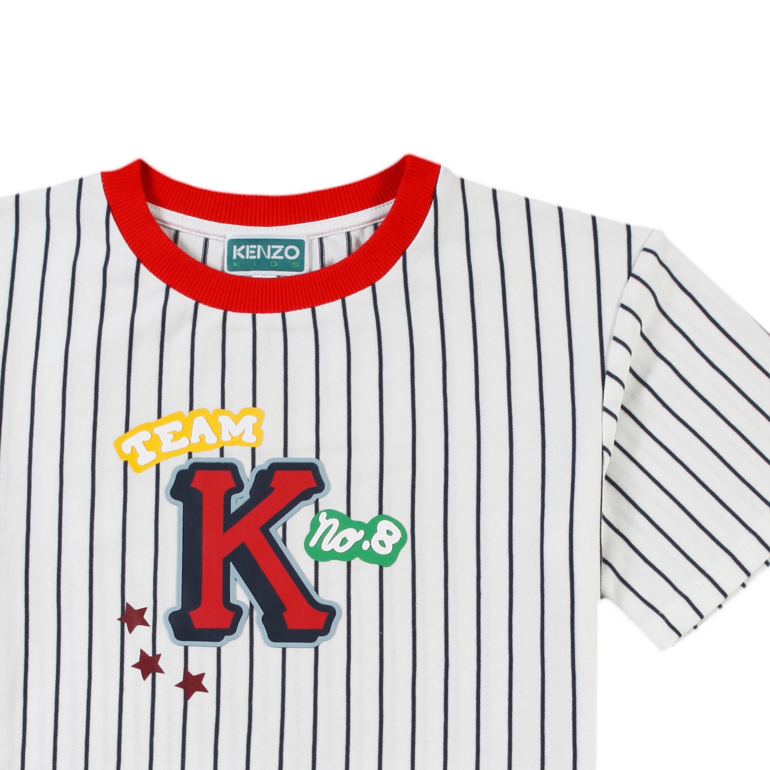 T-shirt unisex Kenzo bianca a righe blu - annameglio.com abbigliamento moda