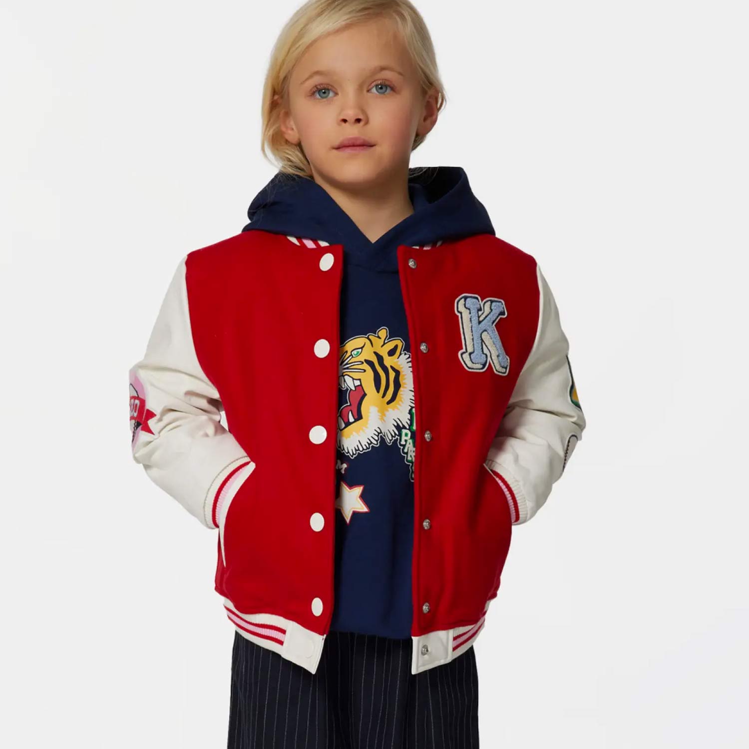 Giacca varsity Kenzo rossa e bianca - annameglio.com abbigliamento moda