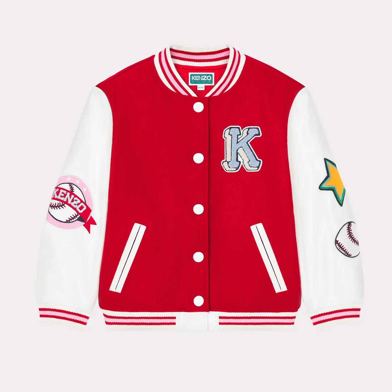 Giacca varsity Kenzo rossa e bianca - annameglio.com abbigliamento moda