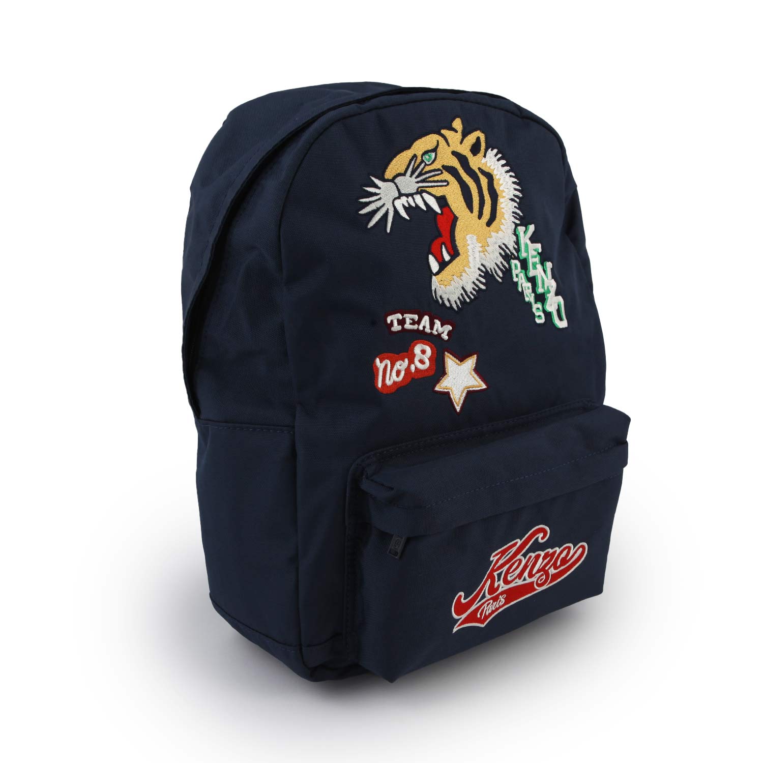 Zaino Kenzo blu con patch multicolor - annameglio.com abbigliamento moda