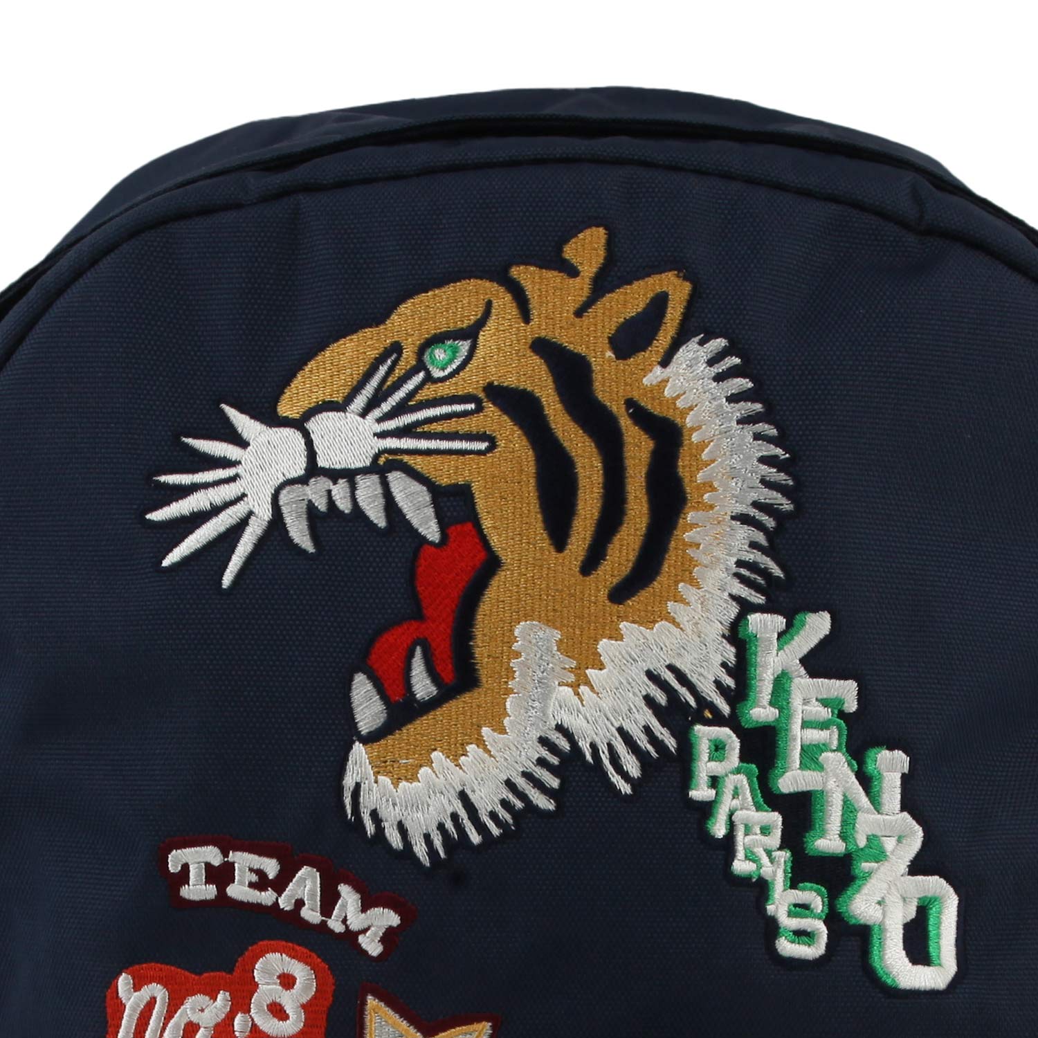 Zaino Kenzo blu con patch multicolor - annameglio.com abbigliamento moda