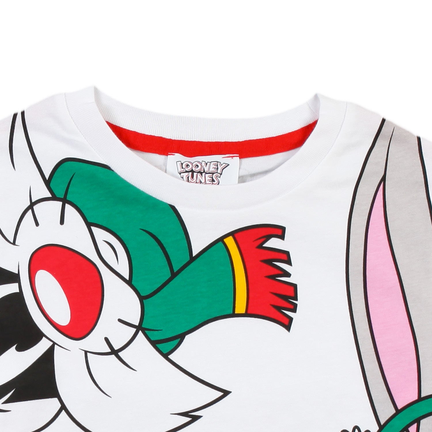 T-shirt lunga MJ bianca con stampe Looney Tunes - annameglio.com abbigliamento moda