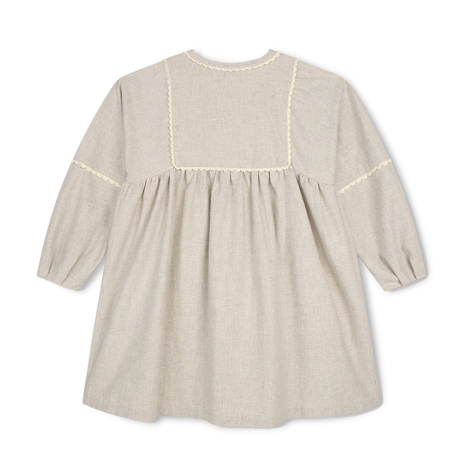 Abito grigio con ricami beige - annameglio.com abbigliamento moda