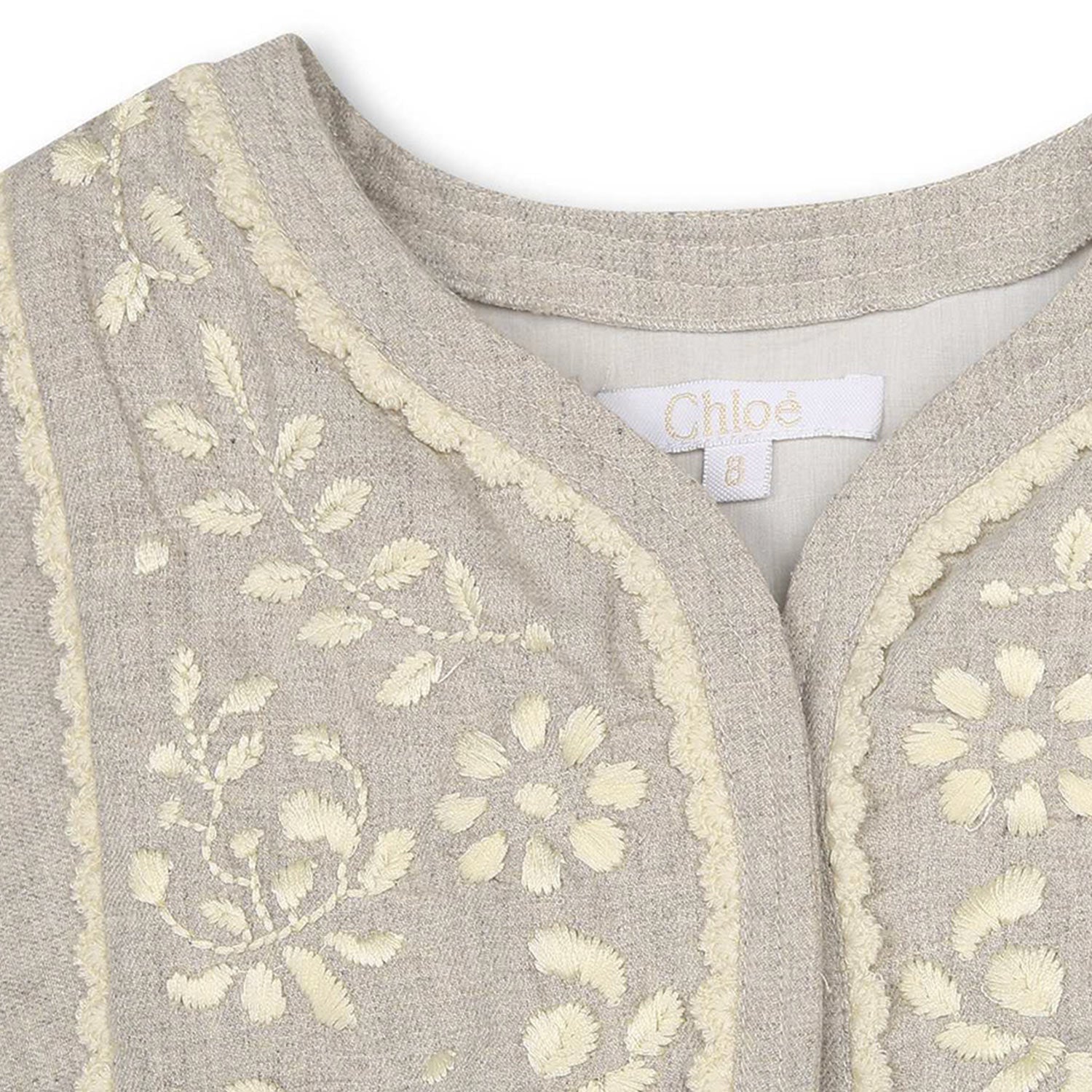 Abito grigio con ricami beige - annameglio.com abbigliamento moda