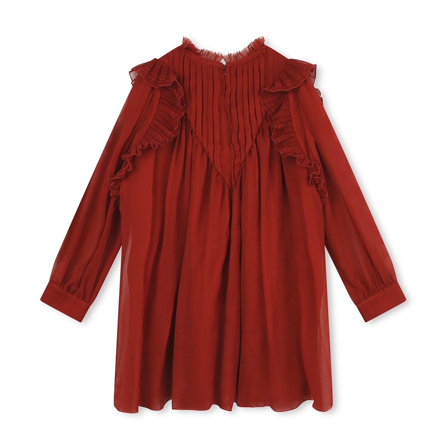 Abito Dark Red in chiffon di seta - annameglio.com abbigliamento moda