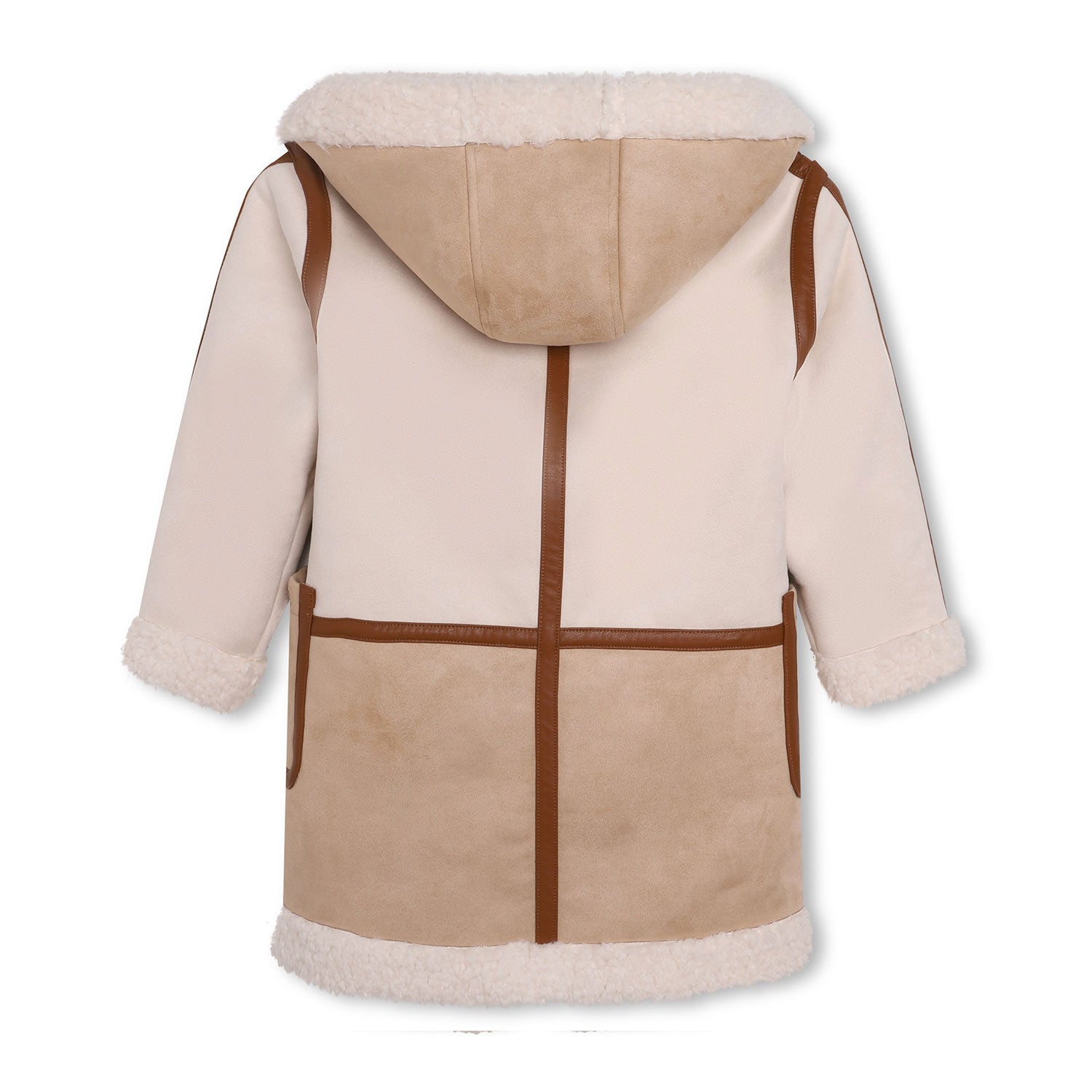 Cappotto beige shearling per bambina - annameglio.com abbigliamento moda