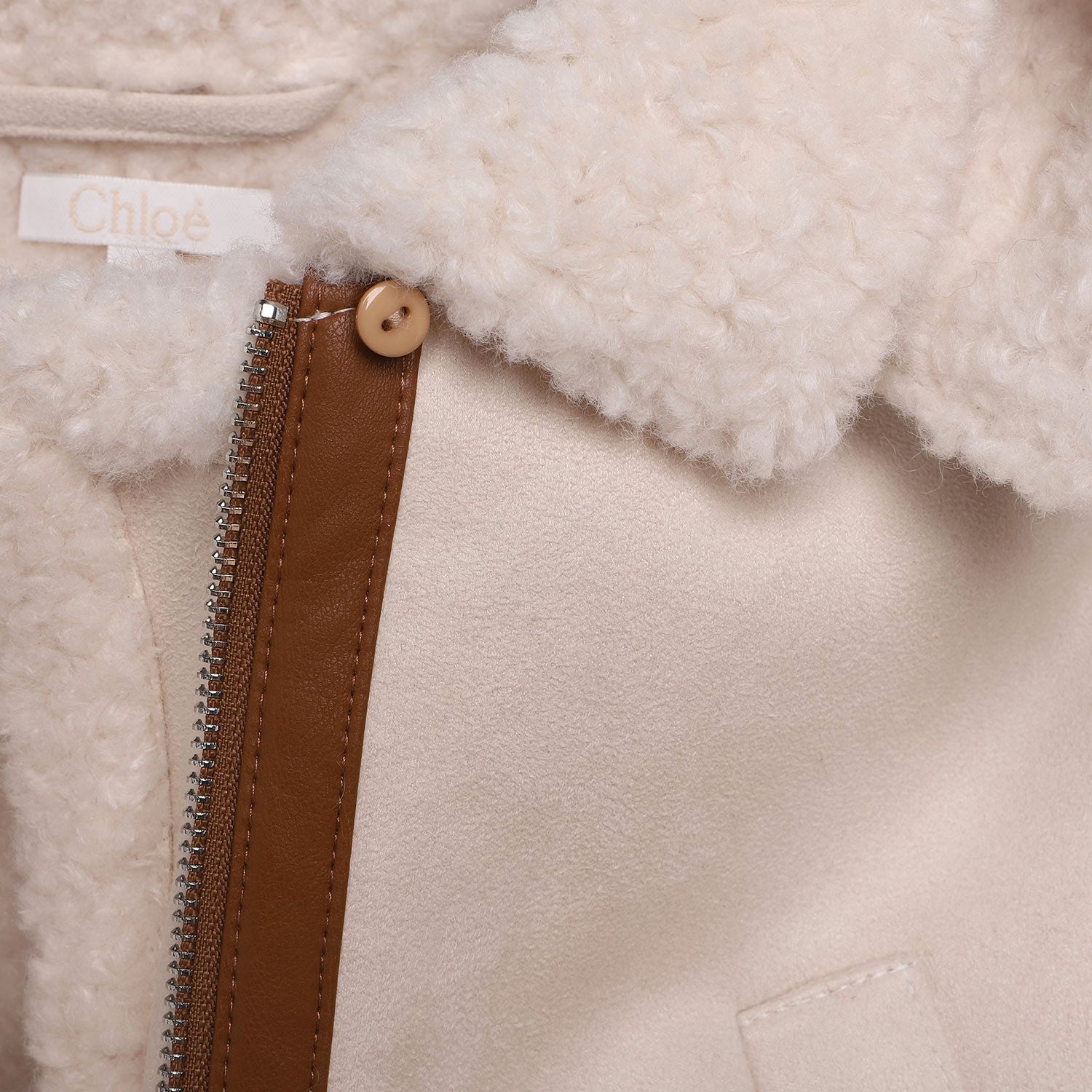 Cappotto beige shearling per bambina - annameglio.com abbigliamento moda