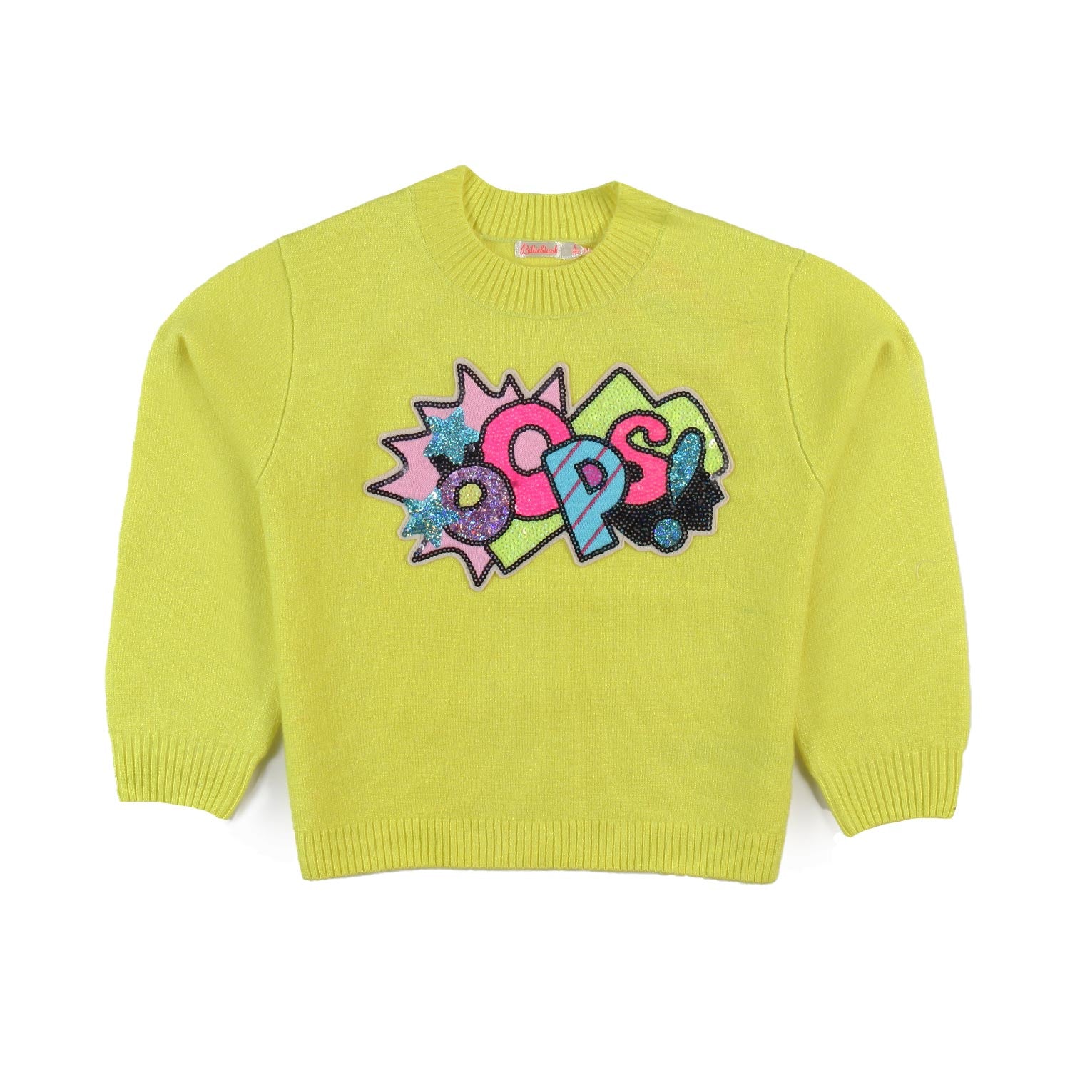 Maglione Billieblush giallo fluo e multicolor - annameglio.com abbigliamento moda
