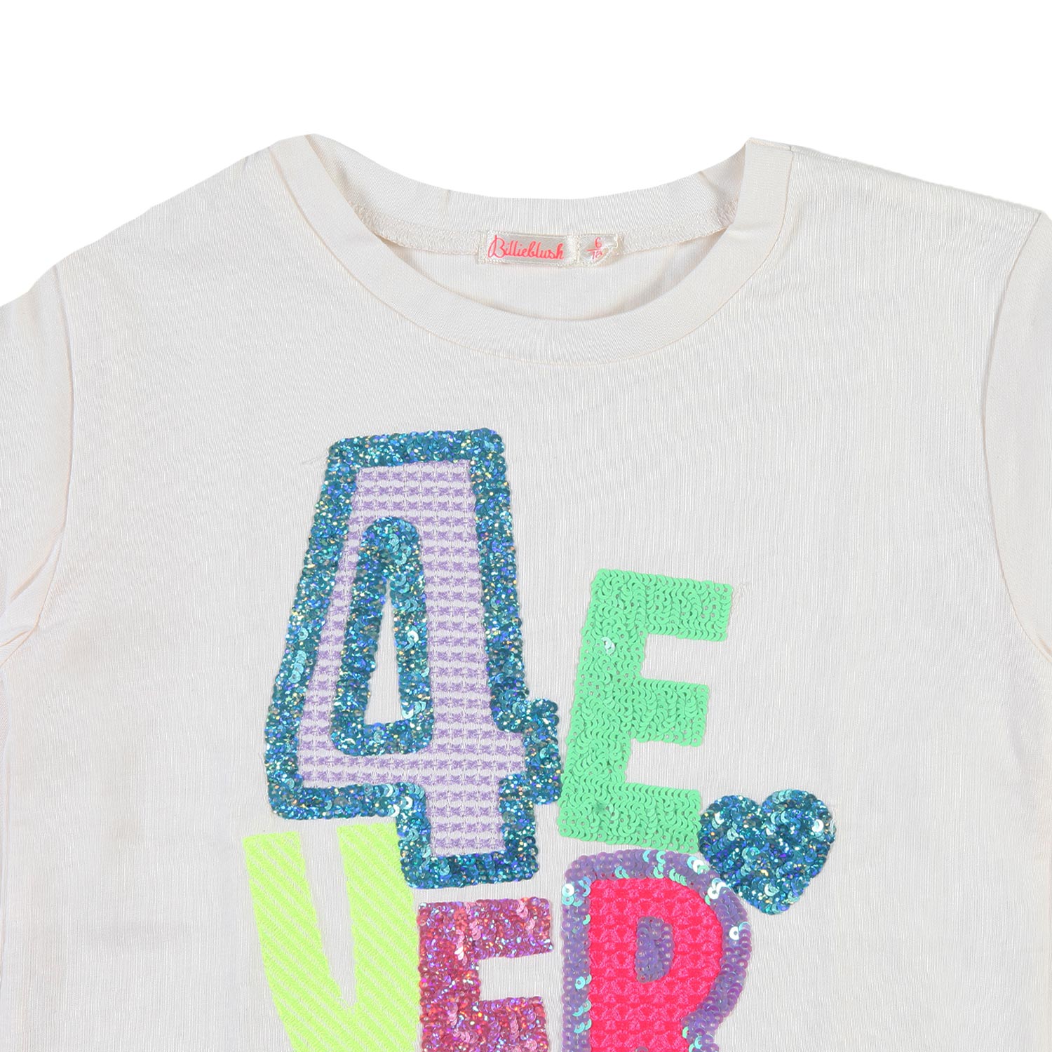 T-shirt lunga Billieblush panna e multicolor - annameglio.com abbigliamento moda