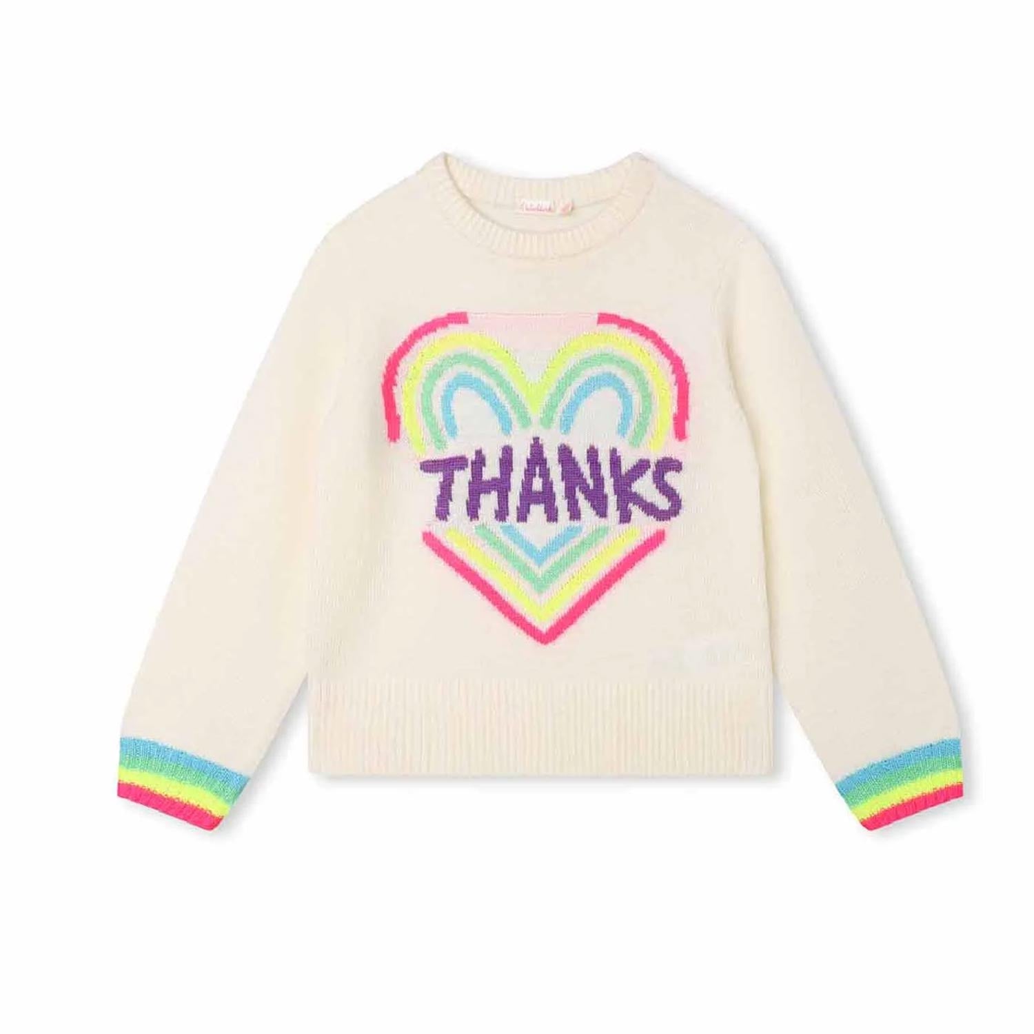 Pullover Billieblush panna e multicolor Bambina - annameglio.com abbigliamento moda