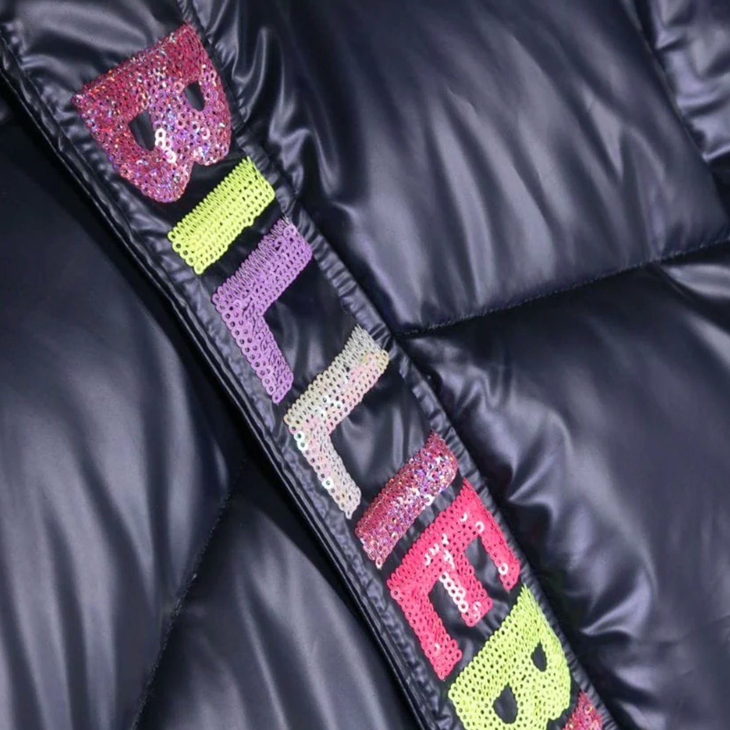 Giubbotto Billieblush blu e rosa fluo Bambina - annameglio.com abbigliamento moda