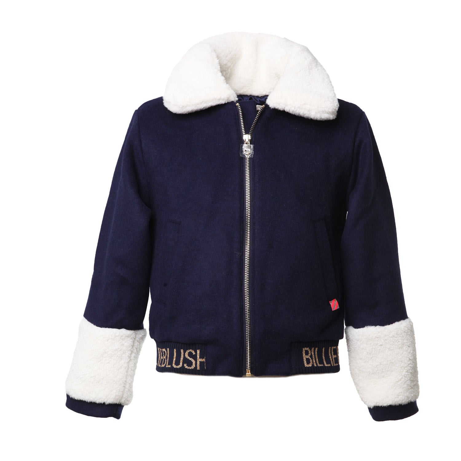 Cappotto corto Billieblush blu e panna Bambina - annameglio.com abbigliamento moda