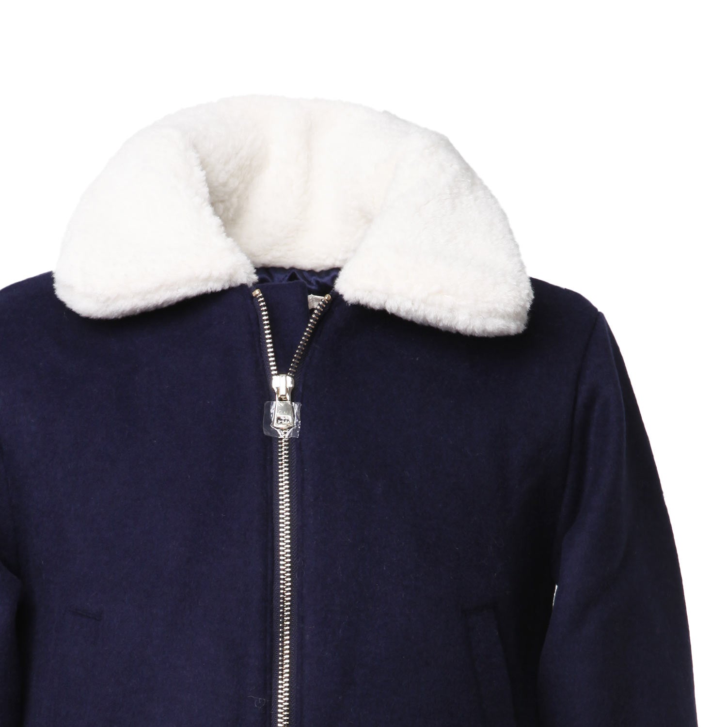 Cappotto corto Billieblush blu e panna Bambina - annameglio.com abbigliamento moda