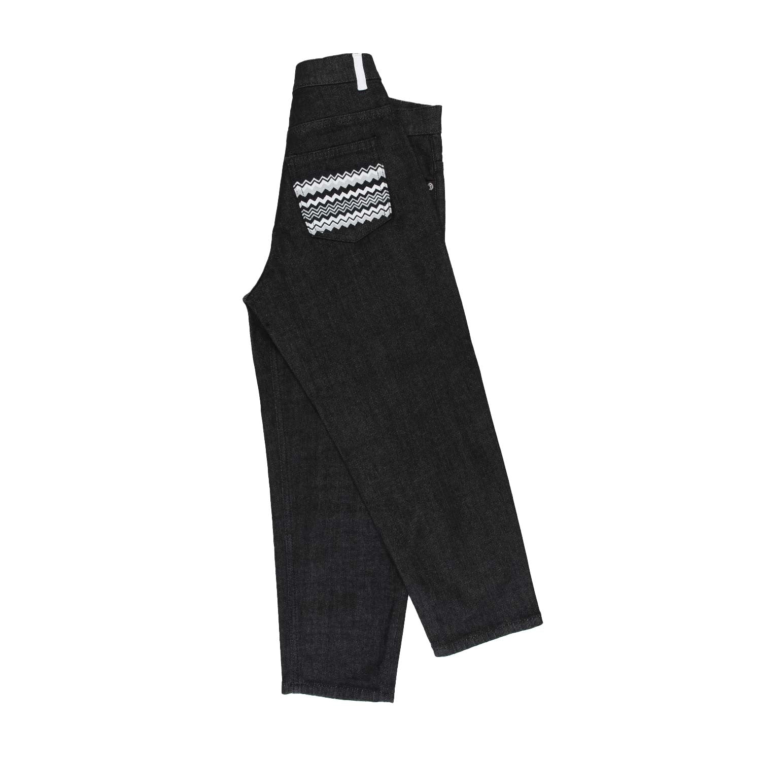 Jeans largo Missoni unisex nero con ricami - annameglio.com abbigliamento moda