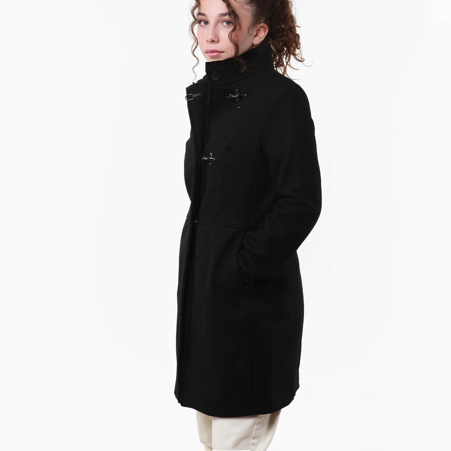 Cappotto melton Fay nero Bambina e Ragazza - annameglio.com abbigliamento moda